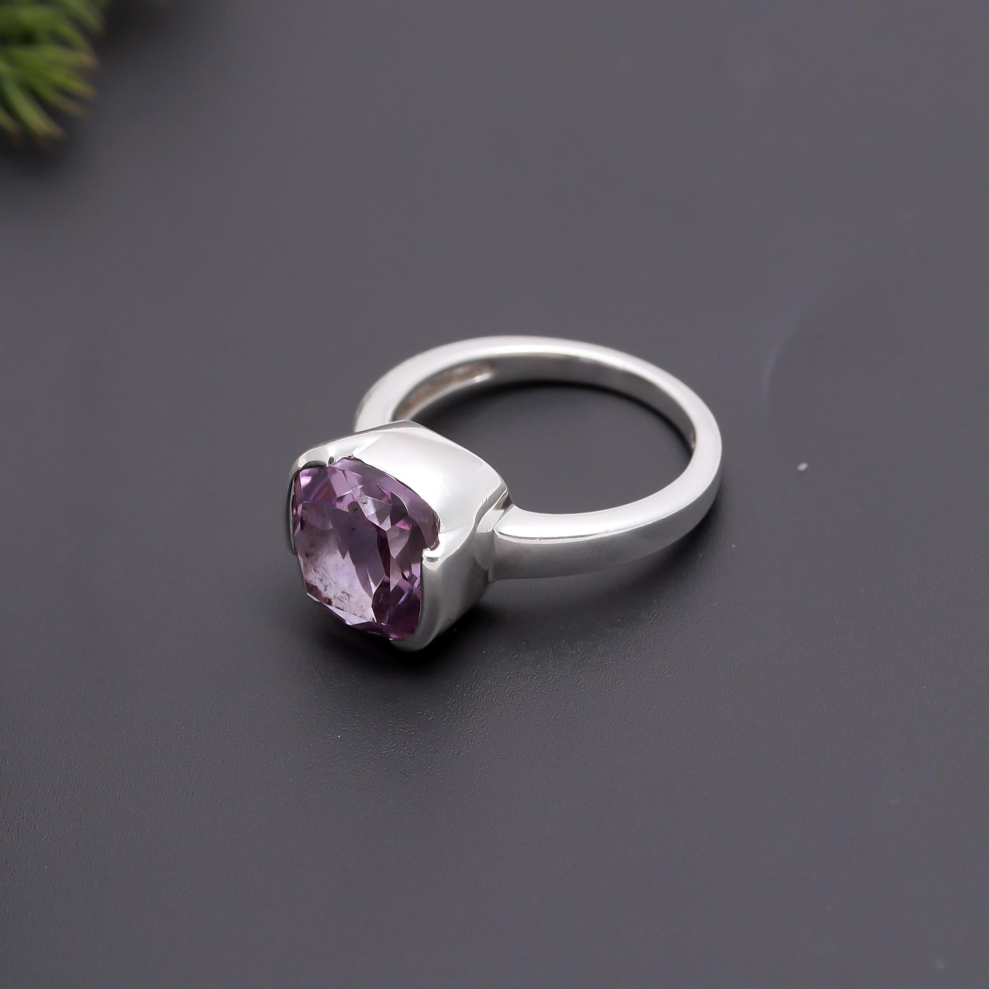925 Silver Amethyst Ring
