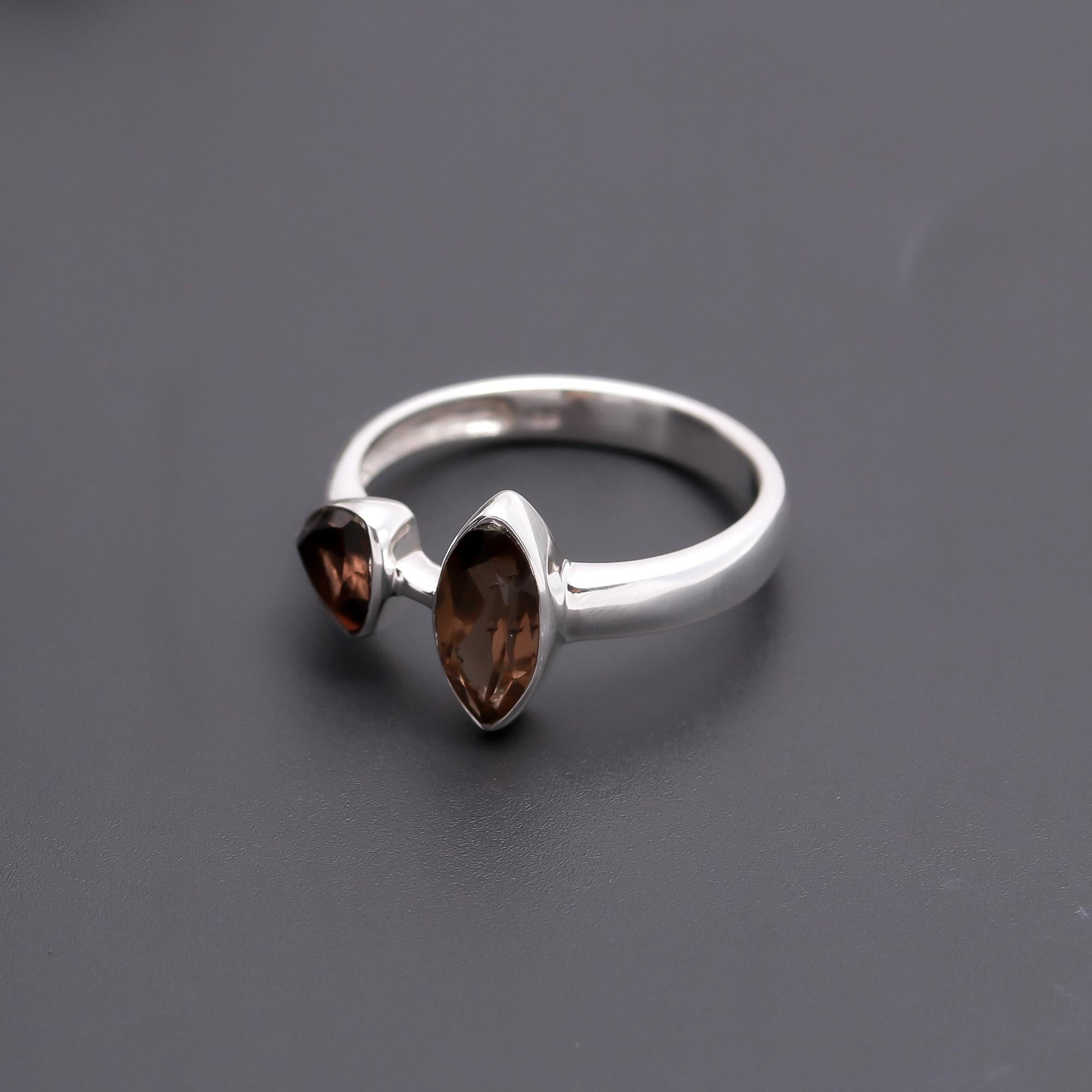 925 Silver Garnet Ring