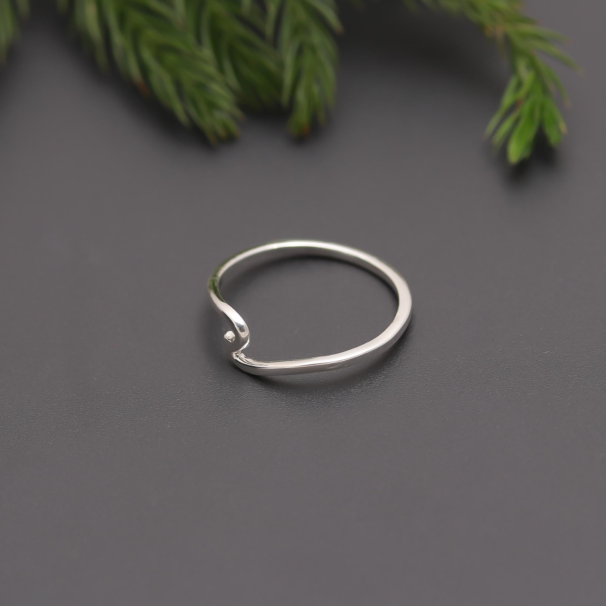 925 Silver Wave Minimalist Ring