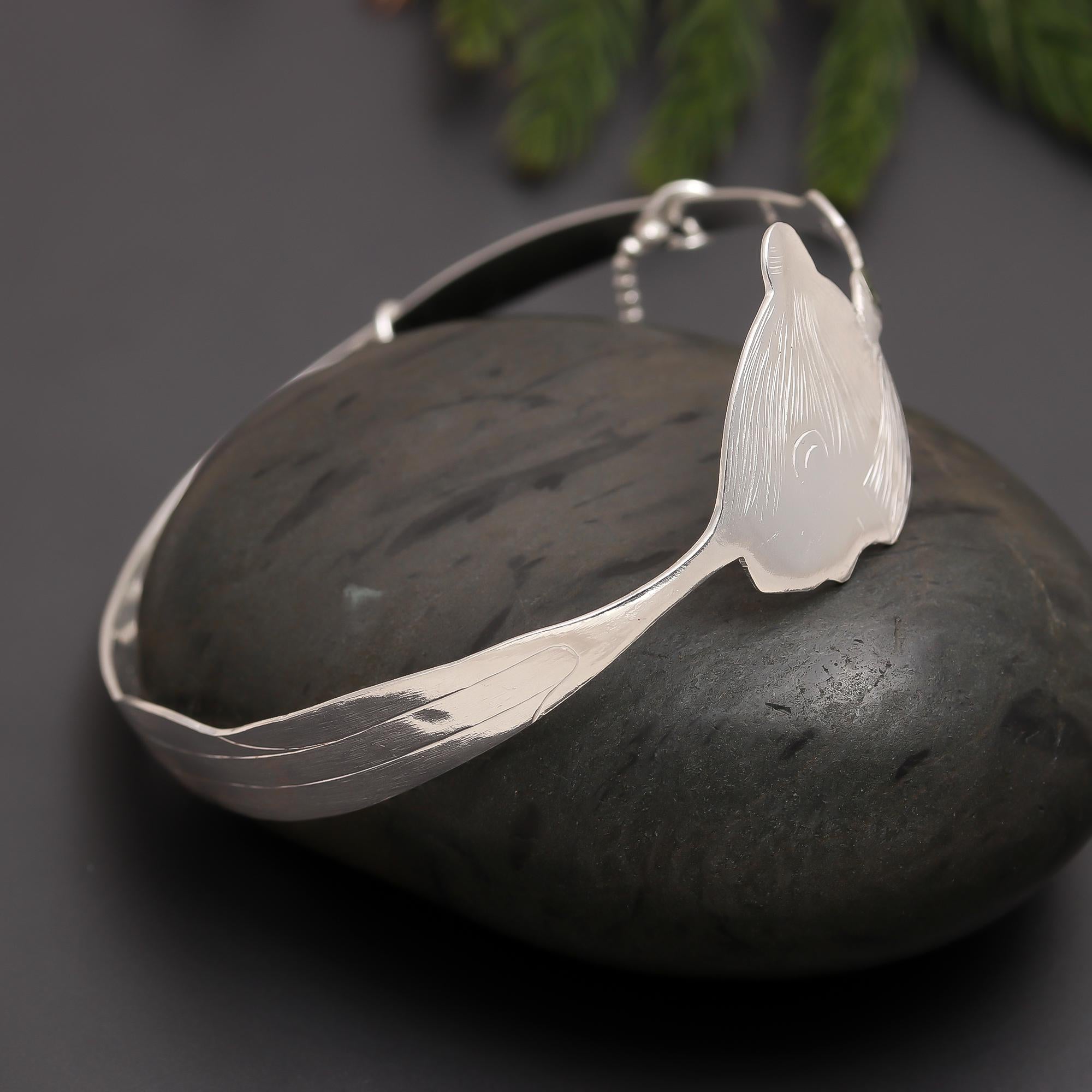 925 Silver Charm Chain Bangle Bracelet