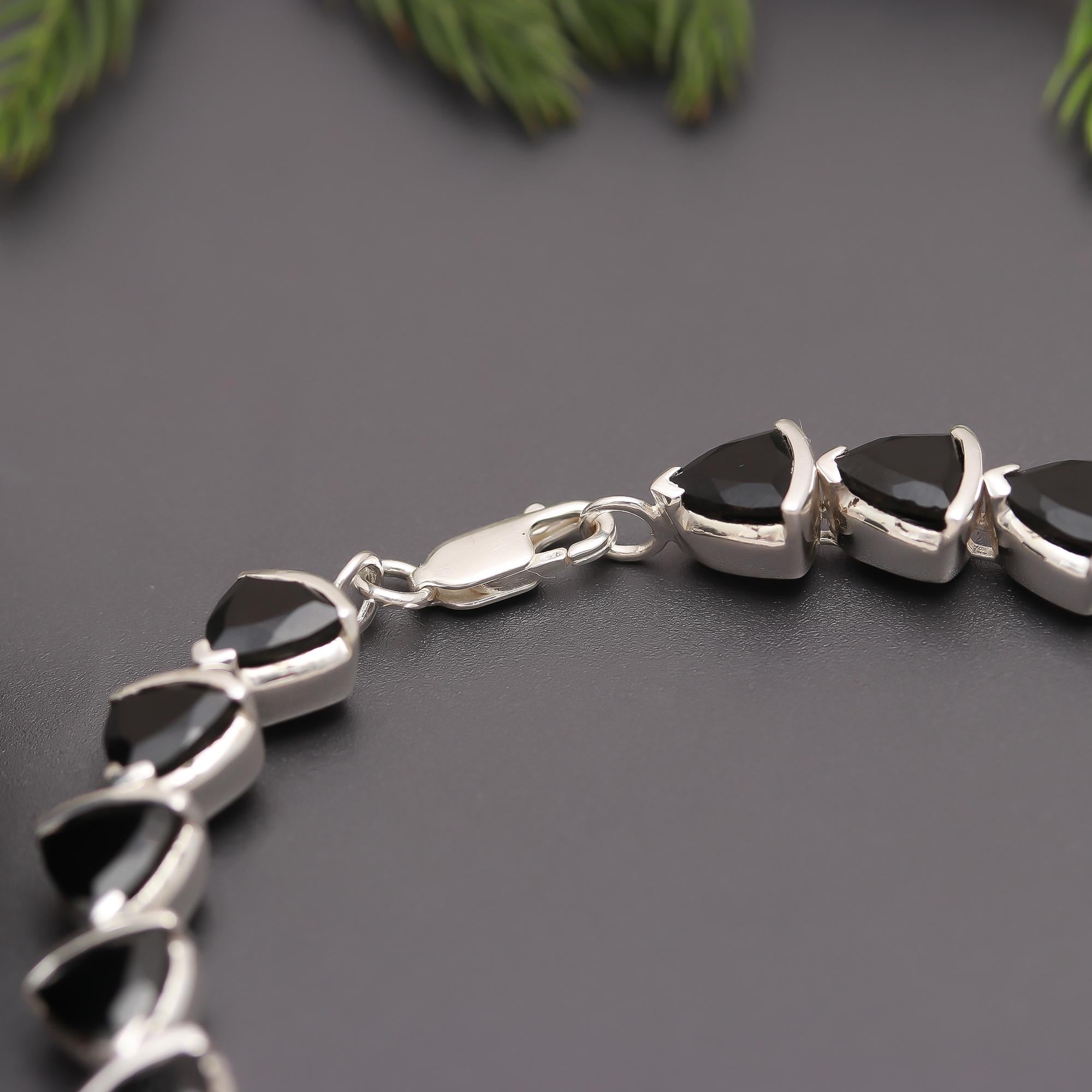 925 Silver Black Onyx Bracelet