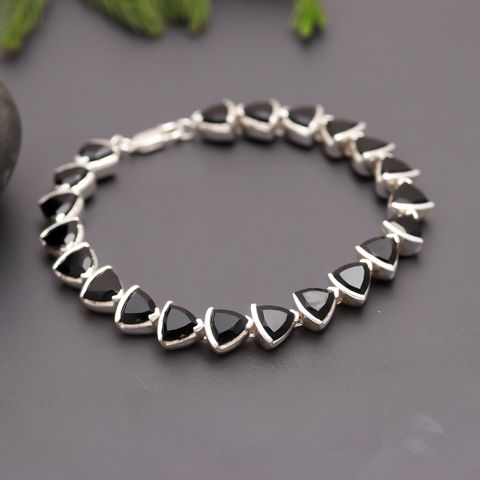 925 Silver Black Onyx Bracelet