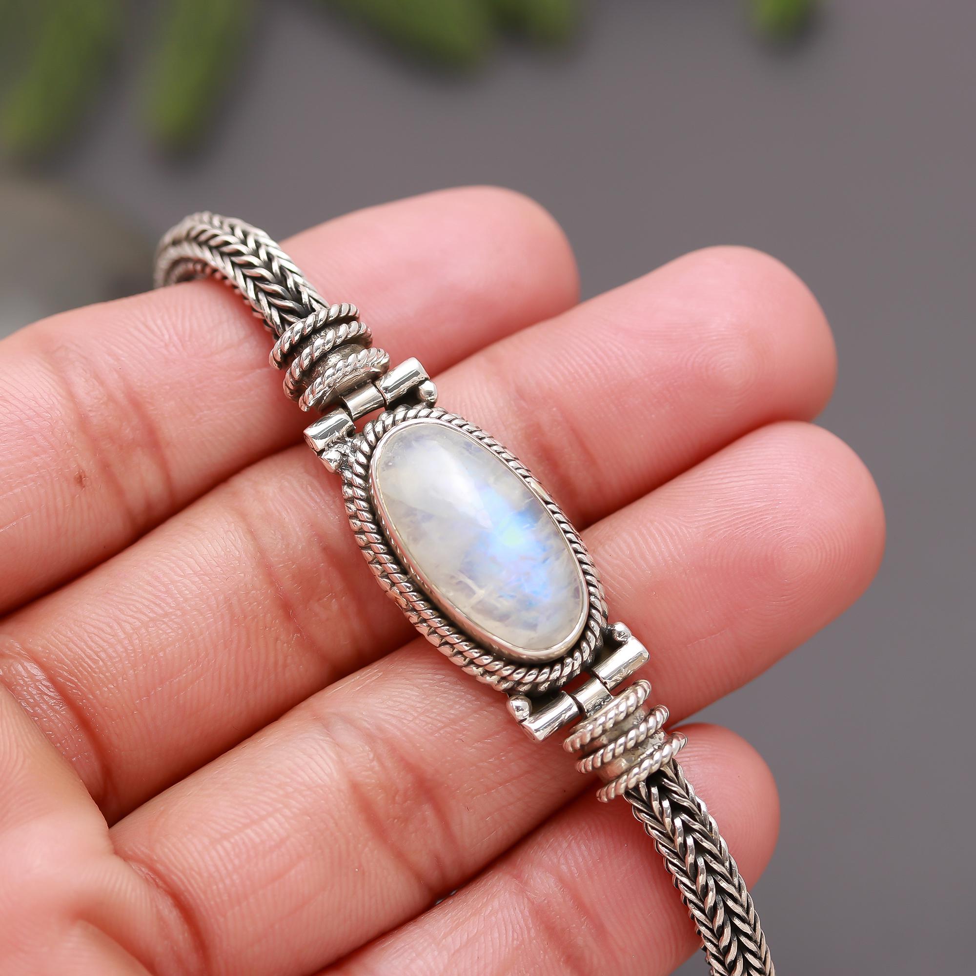 925 Silver Moonstone Bracelet