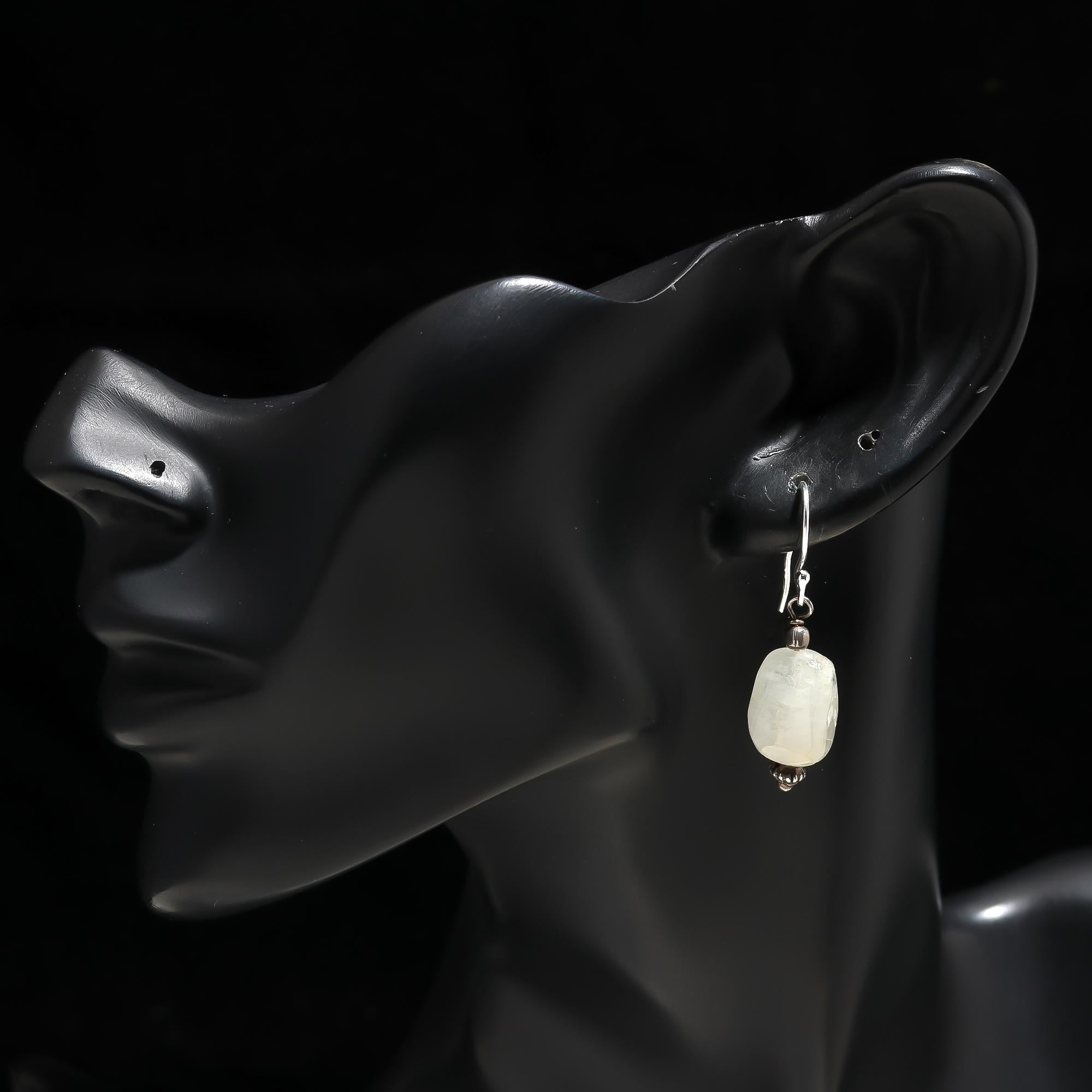 925 Silver Moonstone Dangle Earrings