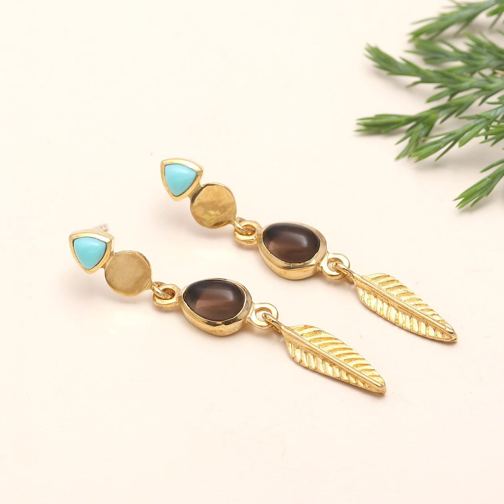 The Eclectic Spirit: Feather Drop Earrings