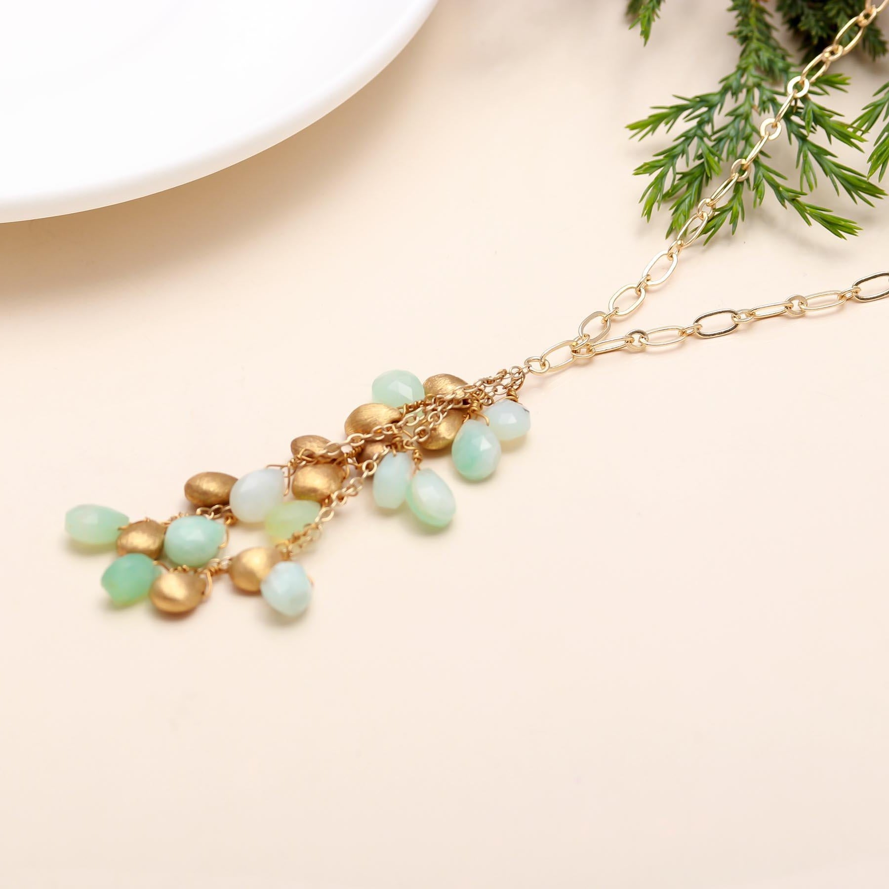 The Spring Cascade: Cluster Beaded Necklace