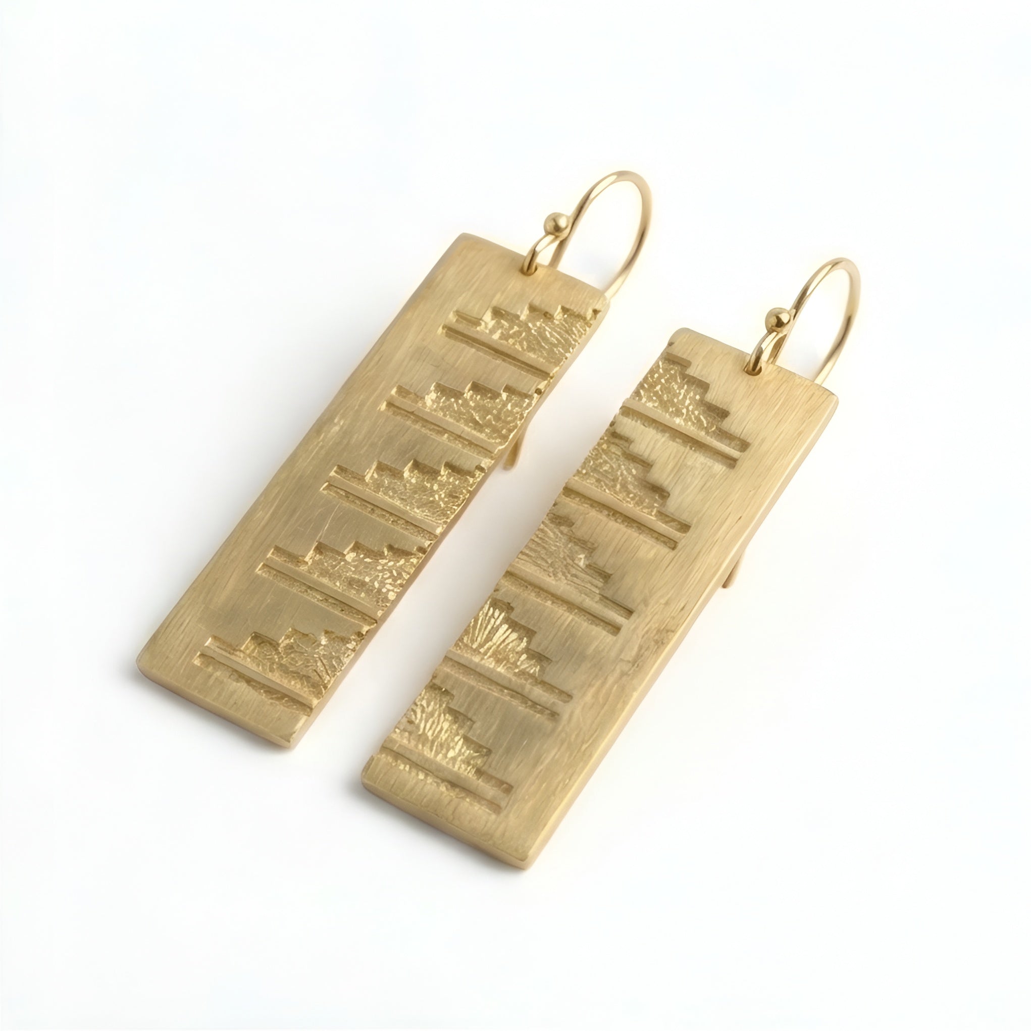 The Teotihuacan: Aztec Step Pyramid Earrings