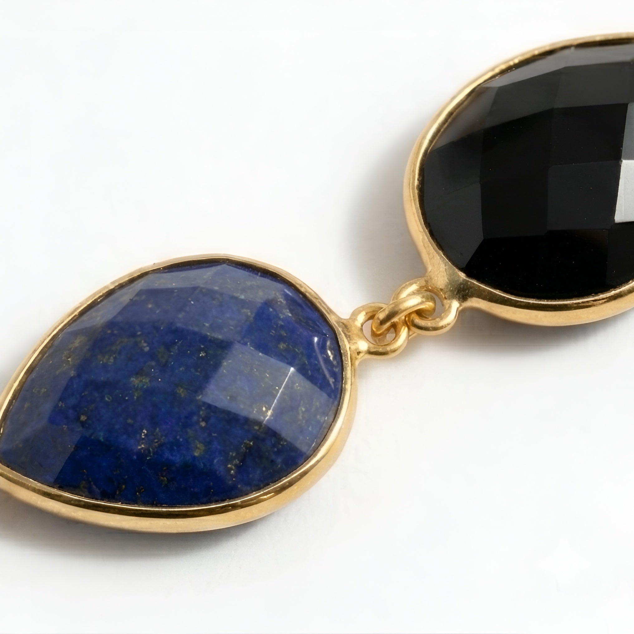 The Midnight Duality: Lapis Lazuli & Black Onyx Bracelet