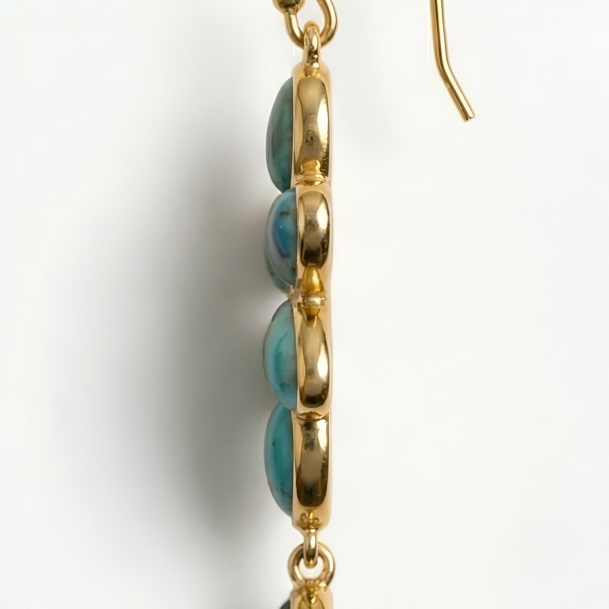The Navajo Cascade: Turquoise Drop Earrings