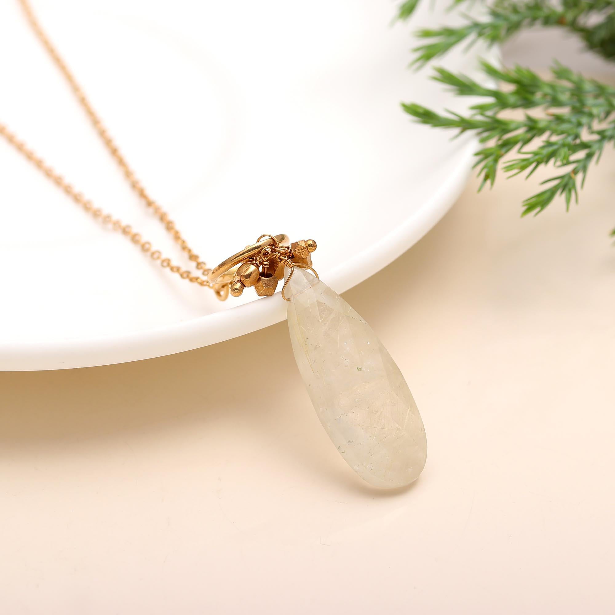 925 Silver Moonstone Pendant Necklace