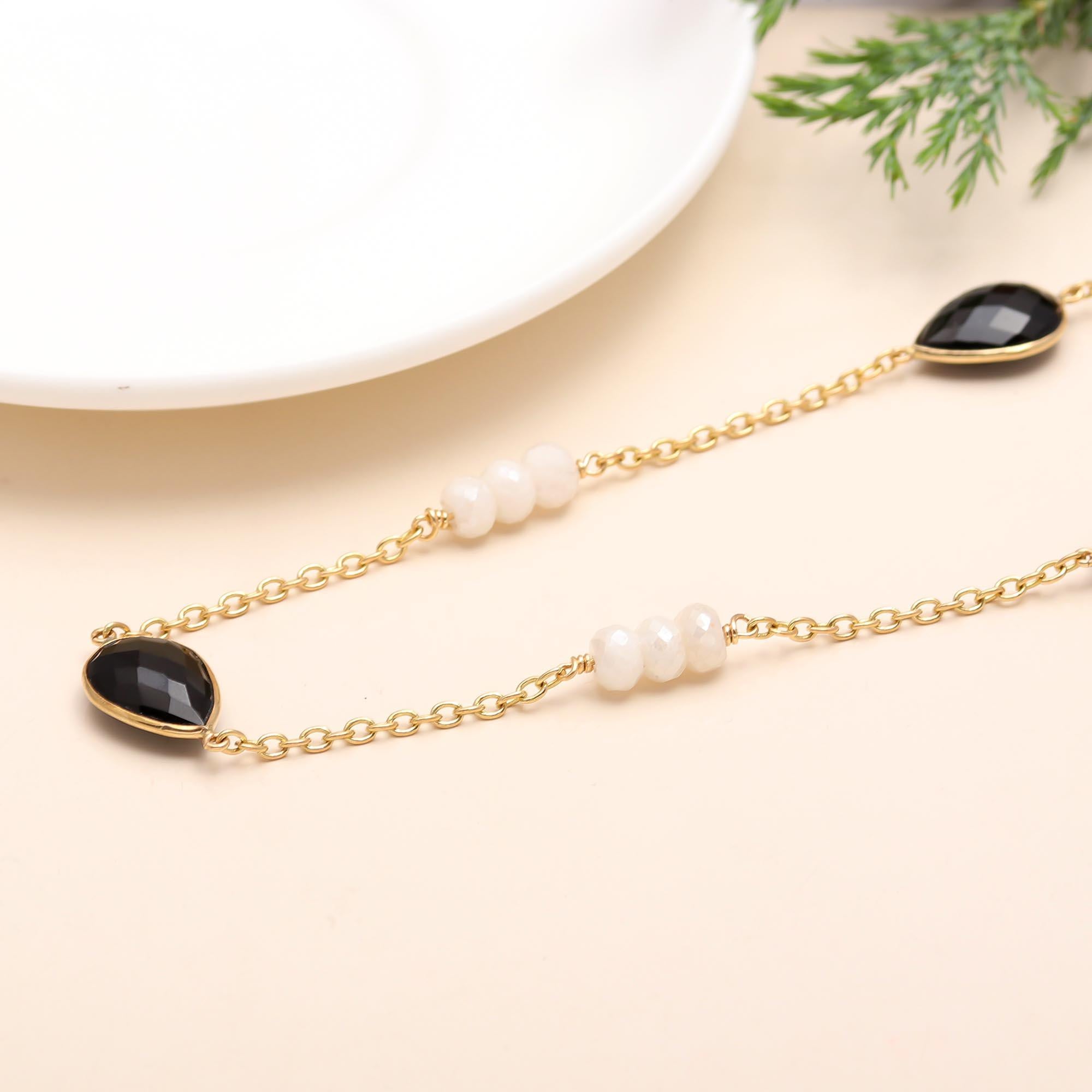 925 Silver Black Onyx Chain Necklace
