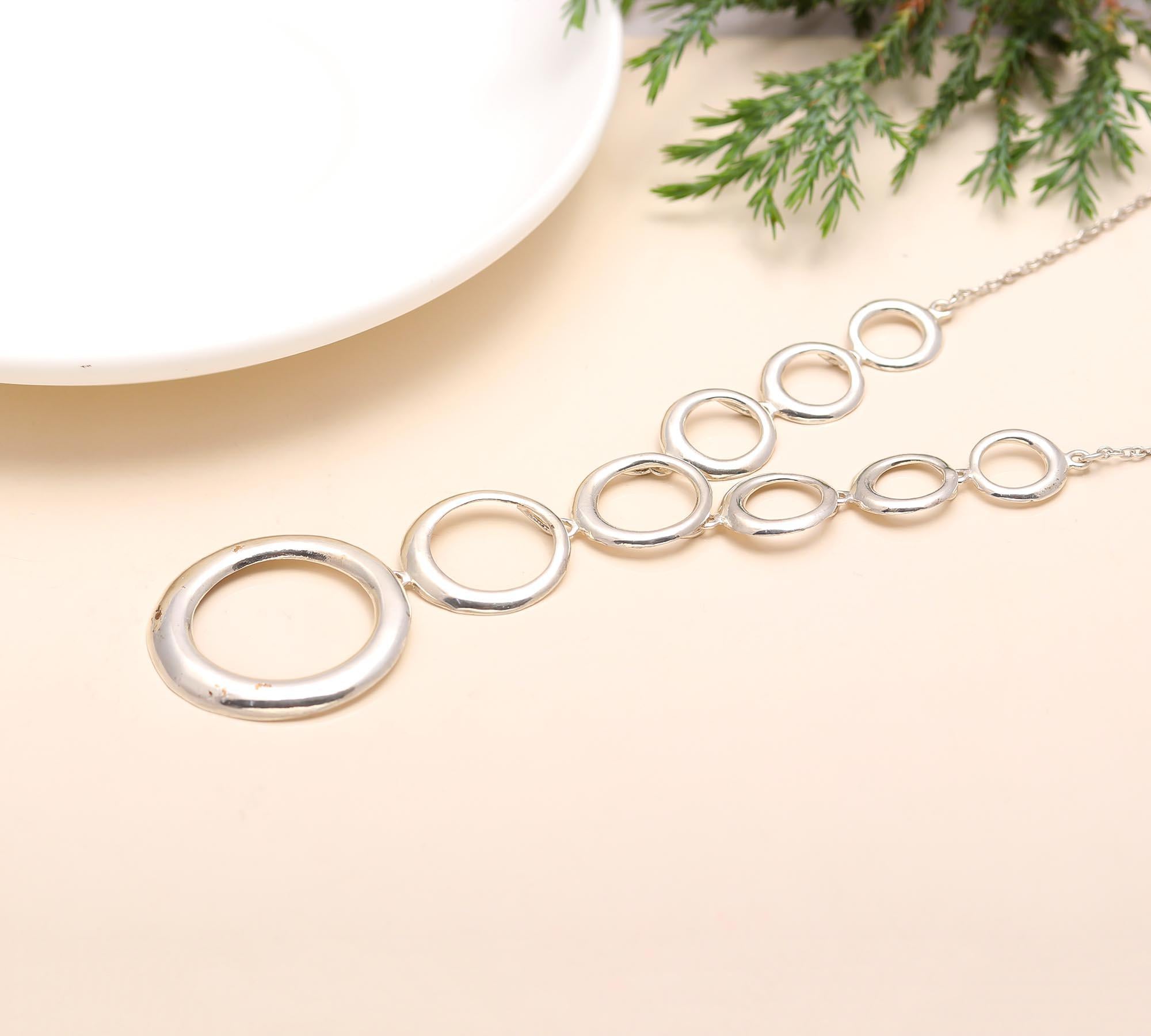 925 Silver Open Circle Pendant Necklace