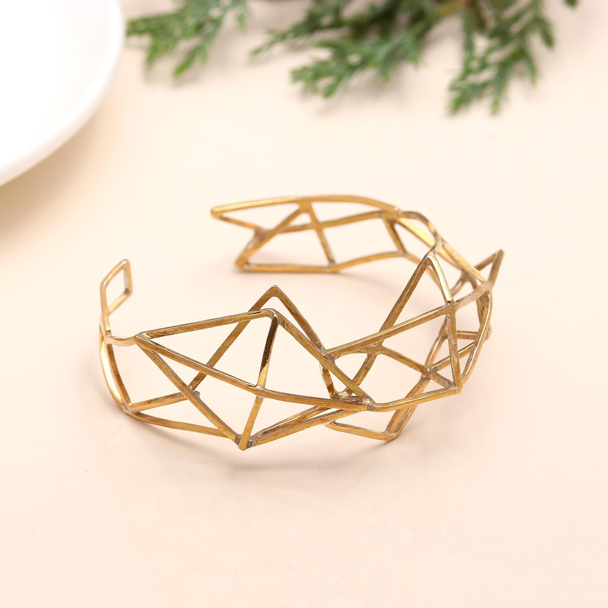 925 Silver Cage Cuff Bracelet