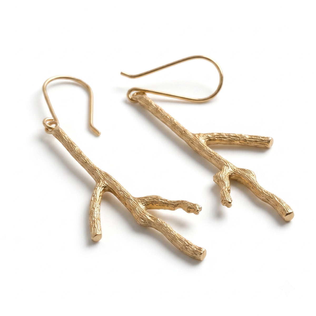 The Rowan Sway: Textured Branch Dangle Earrings
