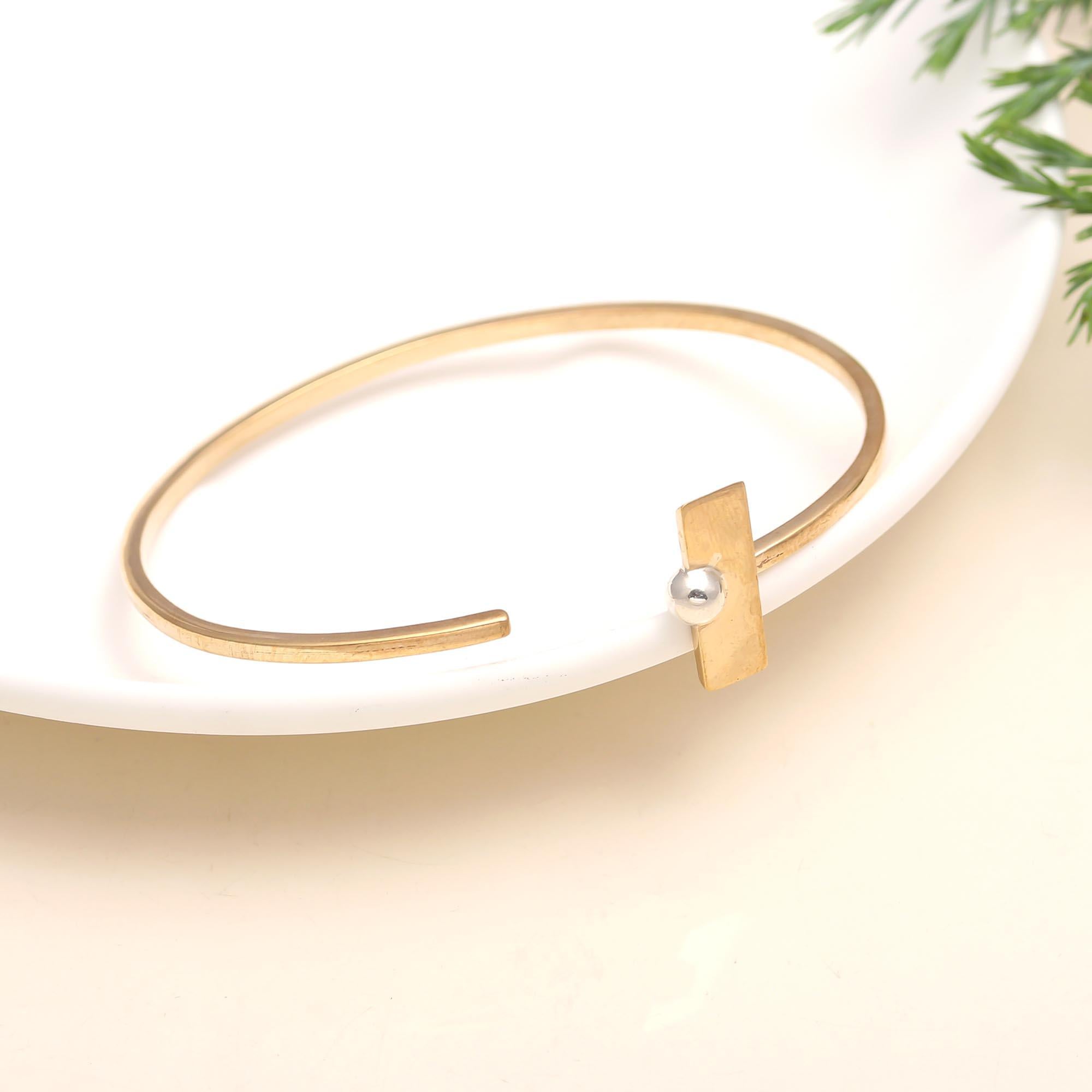 925 Silver Bar Open Cuff Bracelet