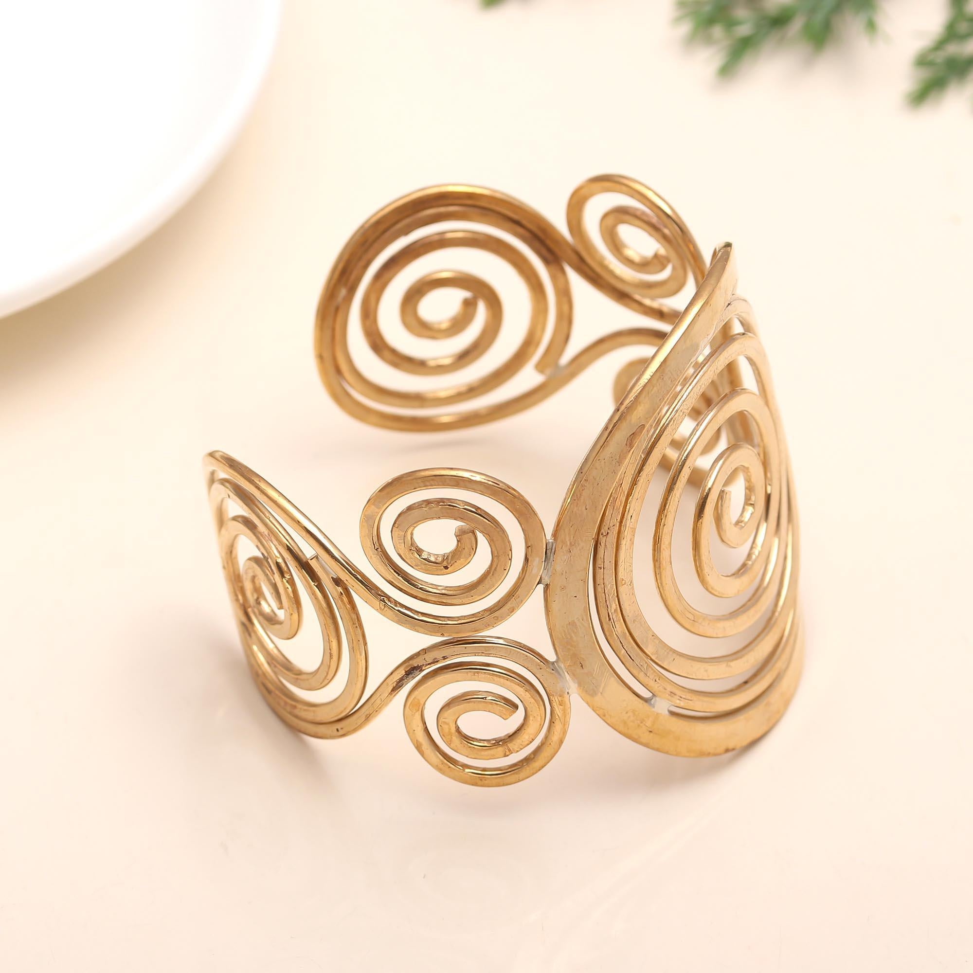925 Silver Spiral Cuff Bracelet