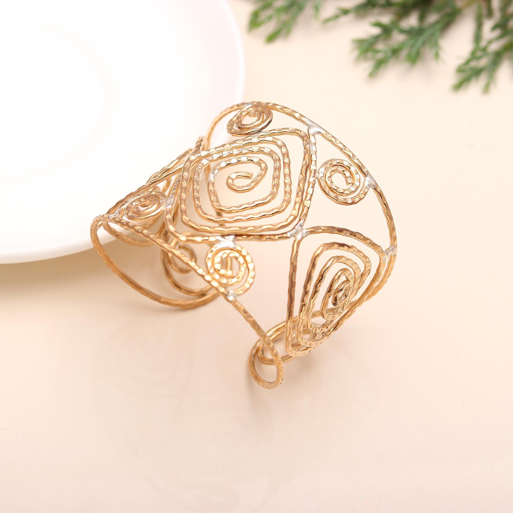 925 Silver Spiral Cuff Bracelet