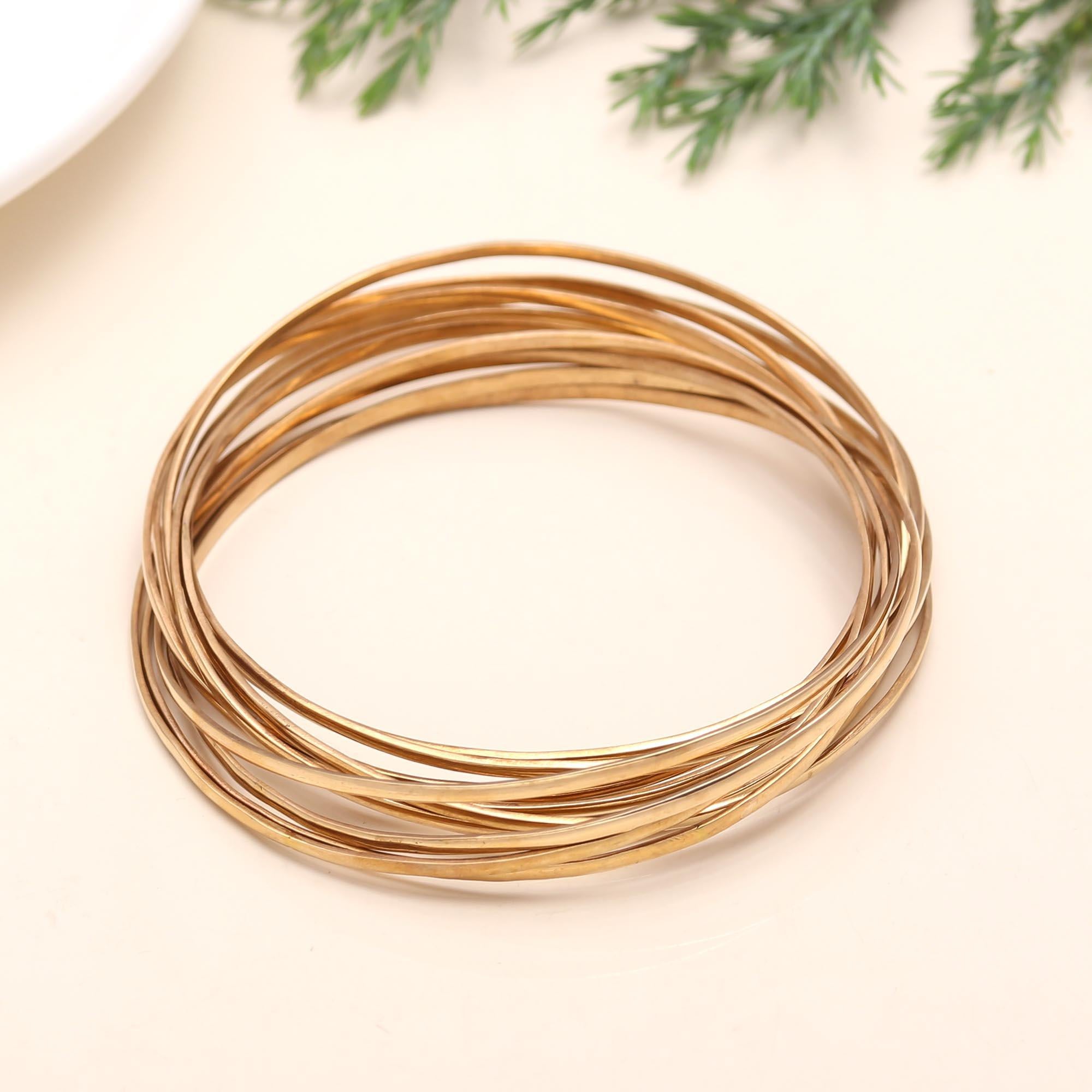 925 Silver Slim Stacked Bangle Bracelet