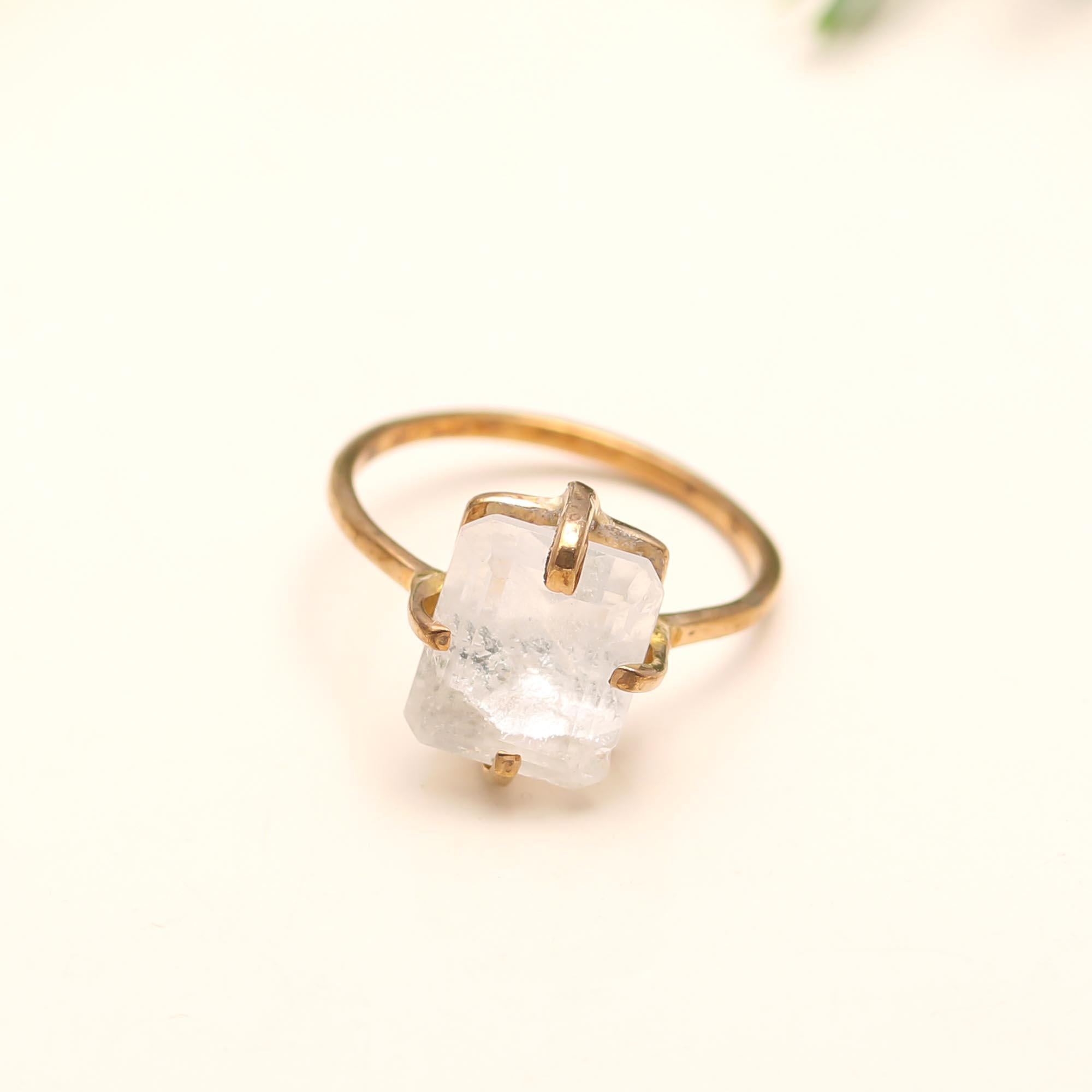 925 Silver Raw Quartz Ring