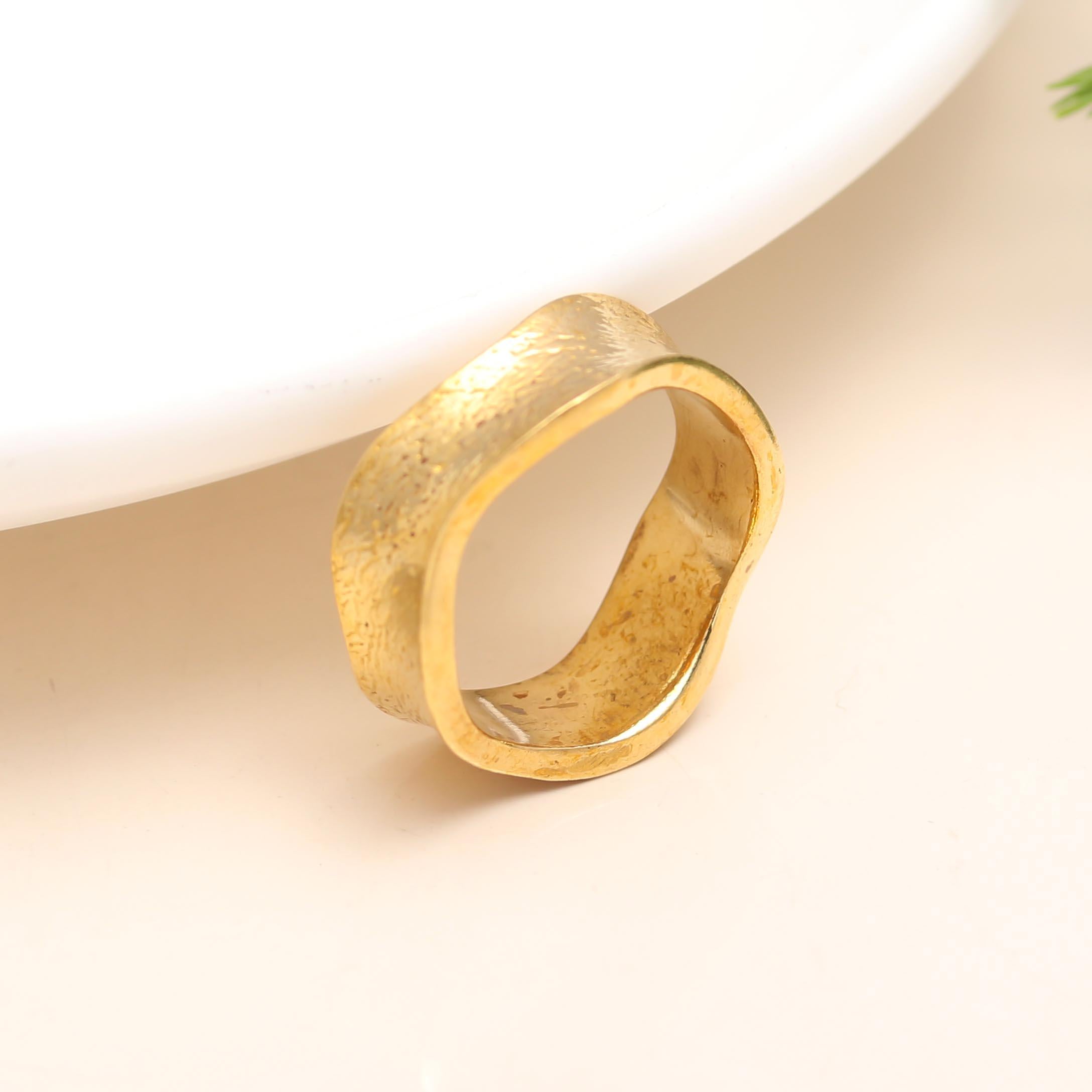 925 Silver Textured Wave Ring