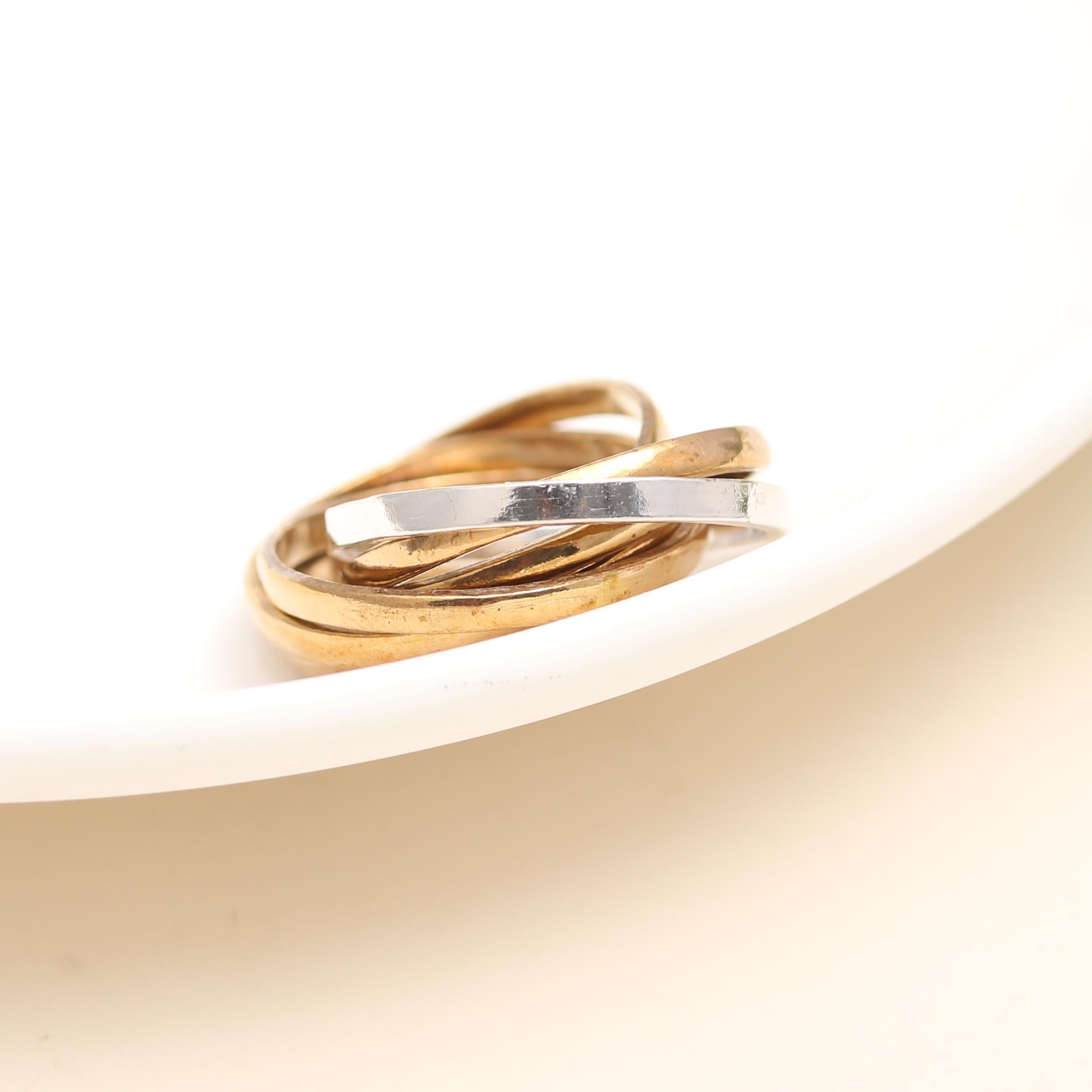 925 Silver Interlocked Band Ring Set