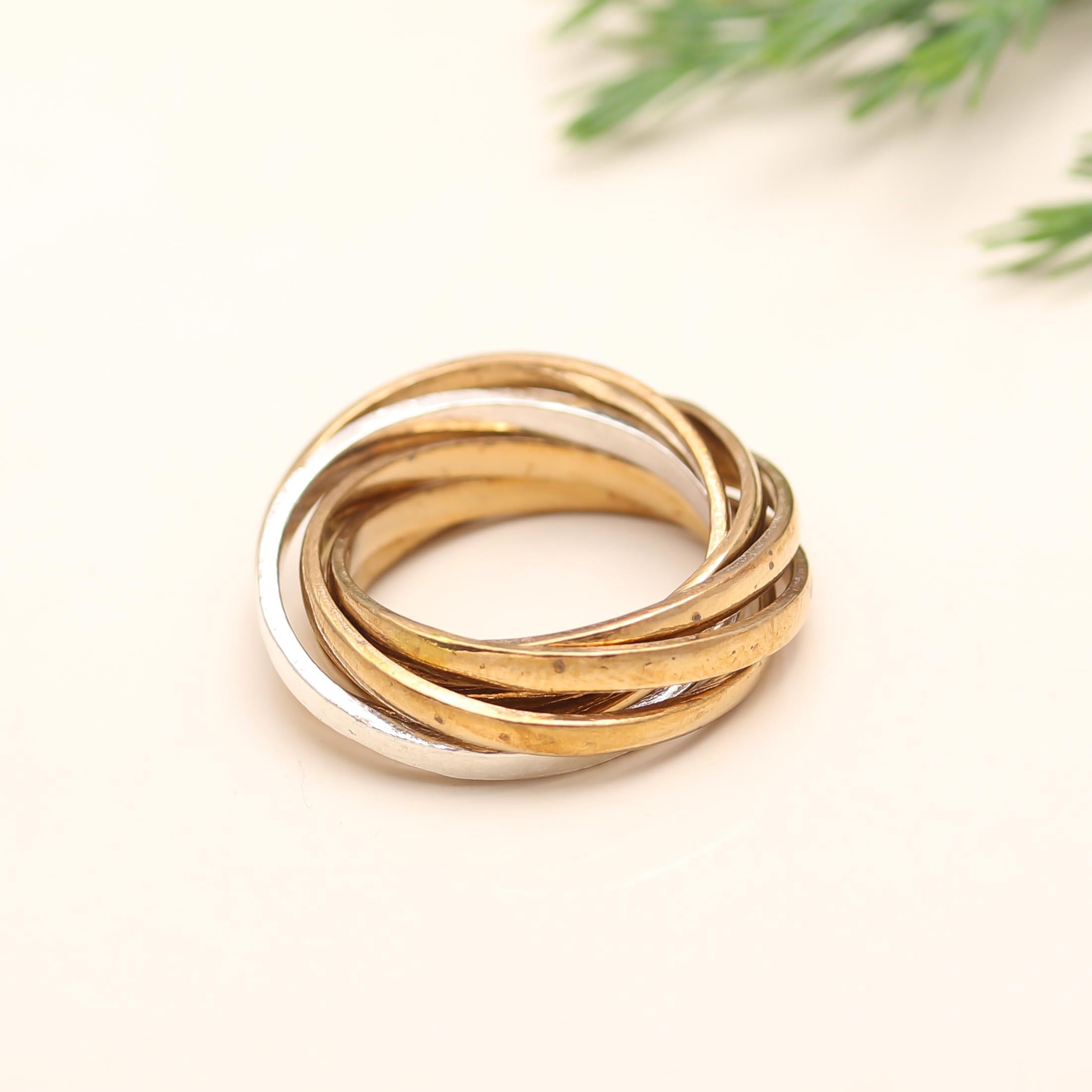 925 Silver Interlocked Band Ring Set