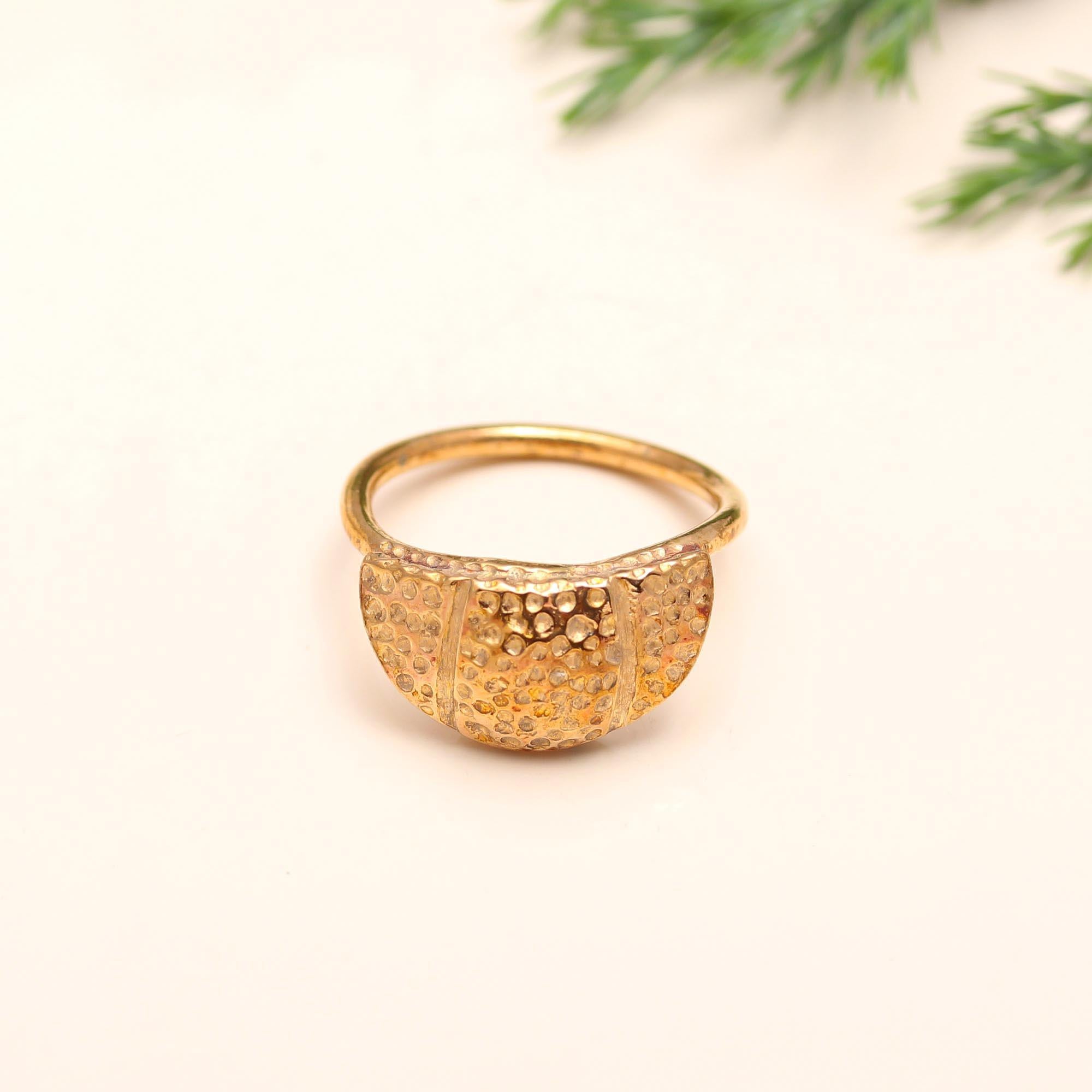 925 Silver Textured Dome Ring
