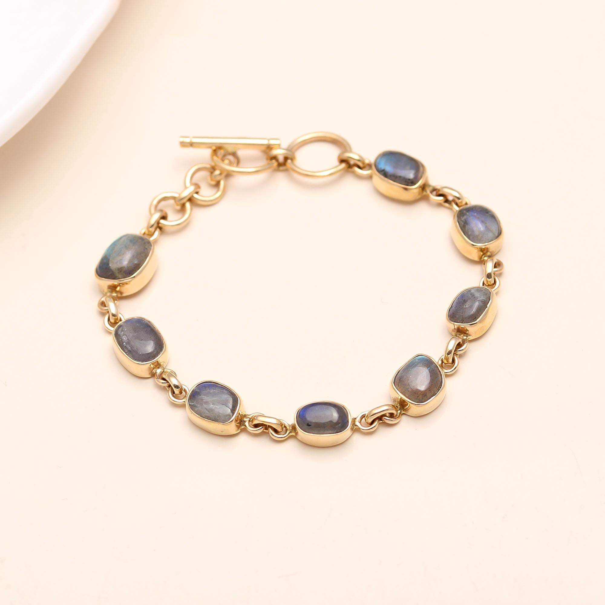 Brass Labradorite Bracelet