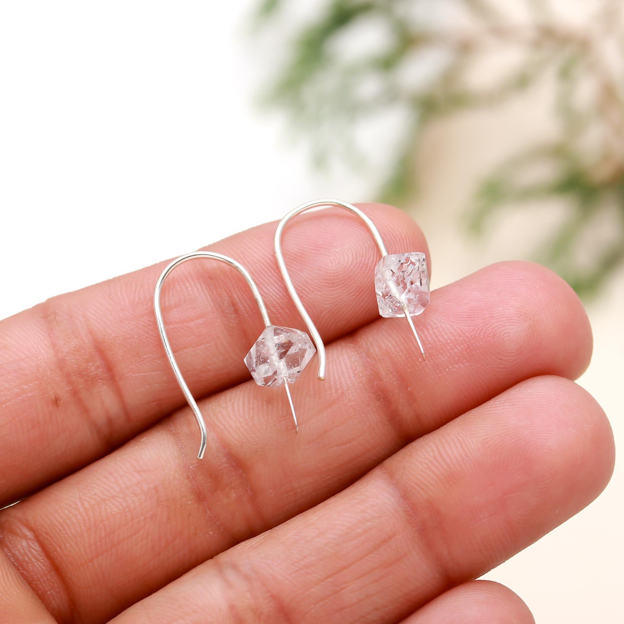 925 Sterling Silver Herkimer Diamond Earrings
