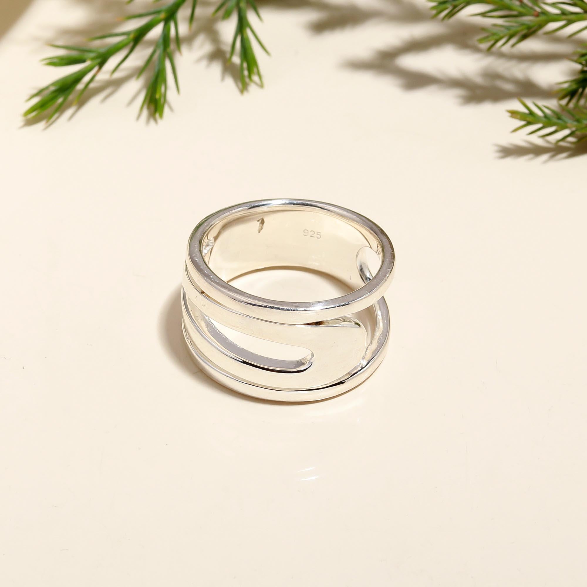 925 Silver Wide Open Band Ring