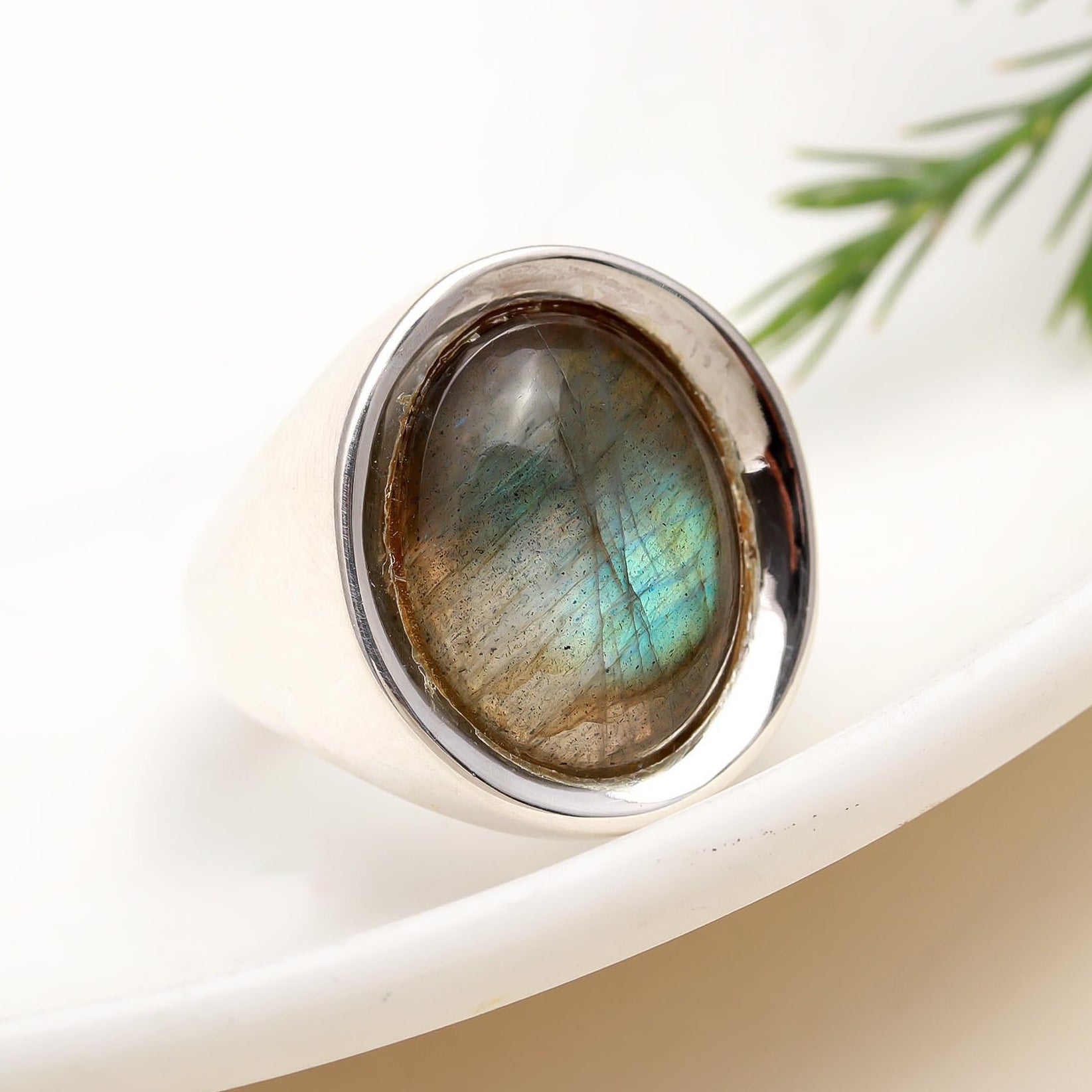 925 Silver Labradorite Ring