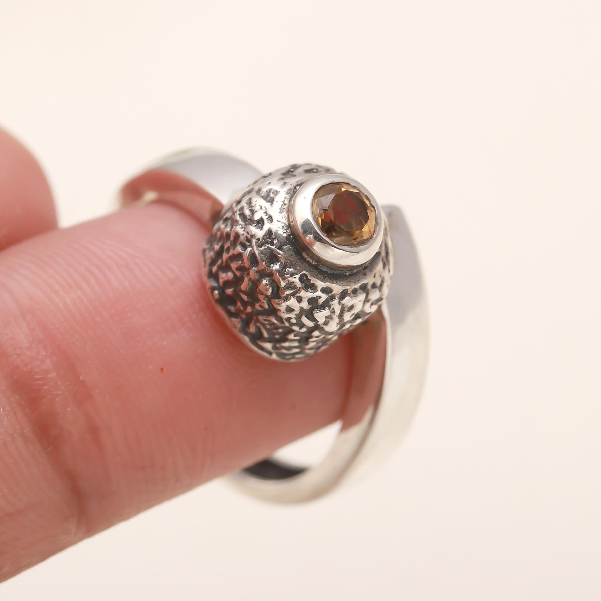 925 Silver Smoky Quartz Ring