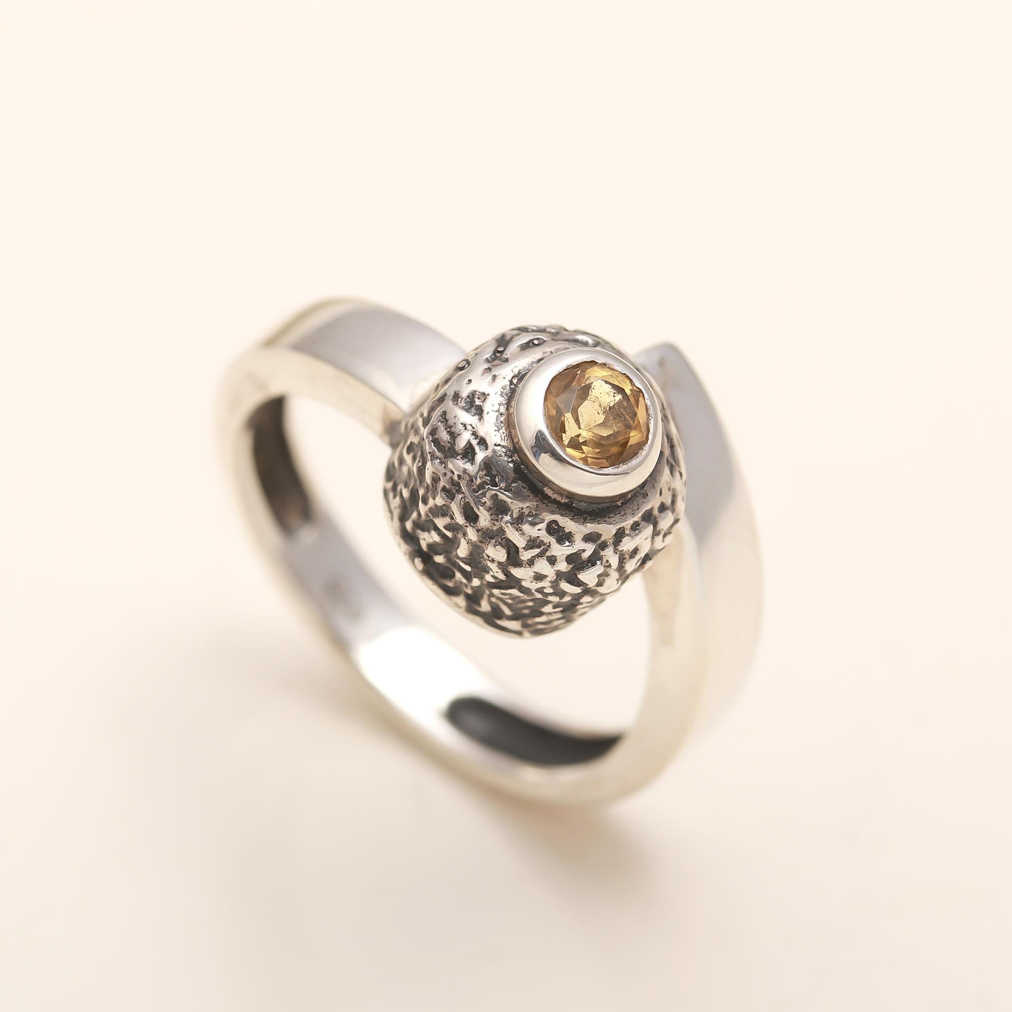 925 Silver Smoky Quartz Ring