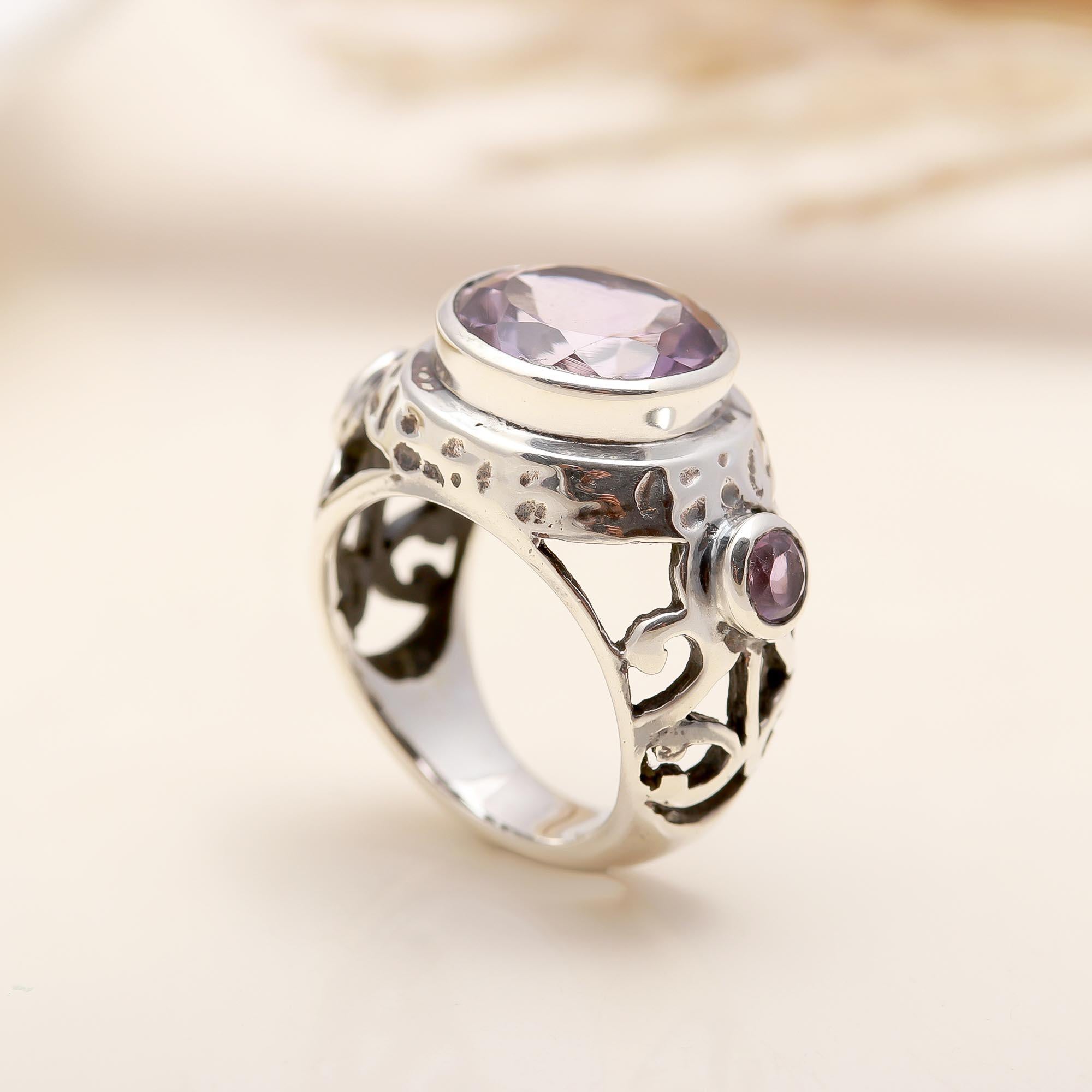 925 Silver Amethyst Ring