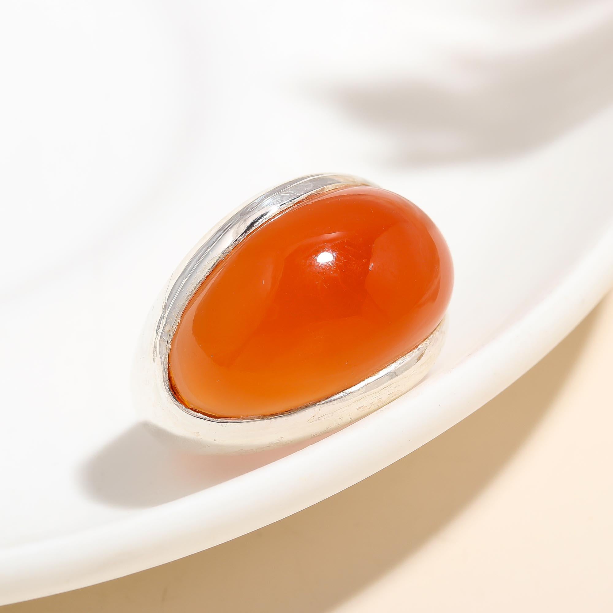 925 Silver Carnelian Ring