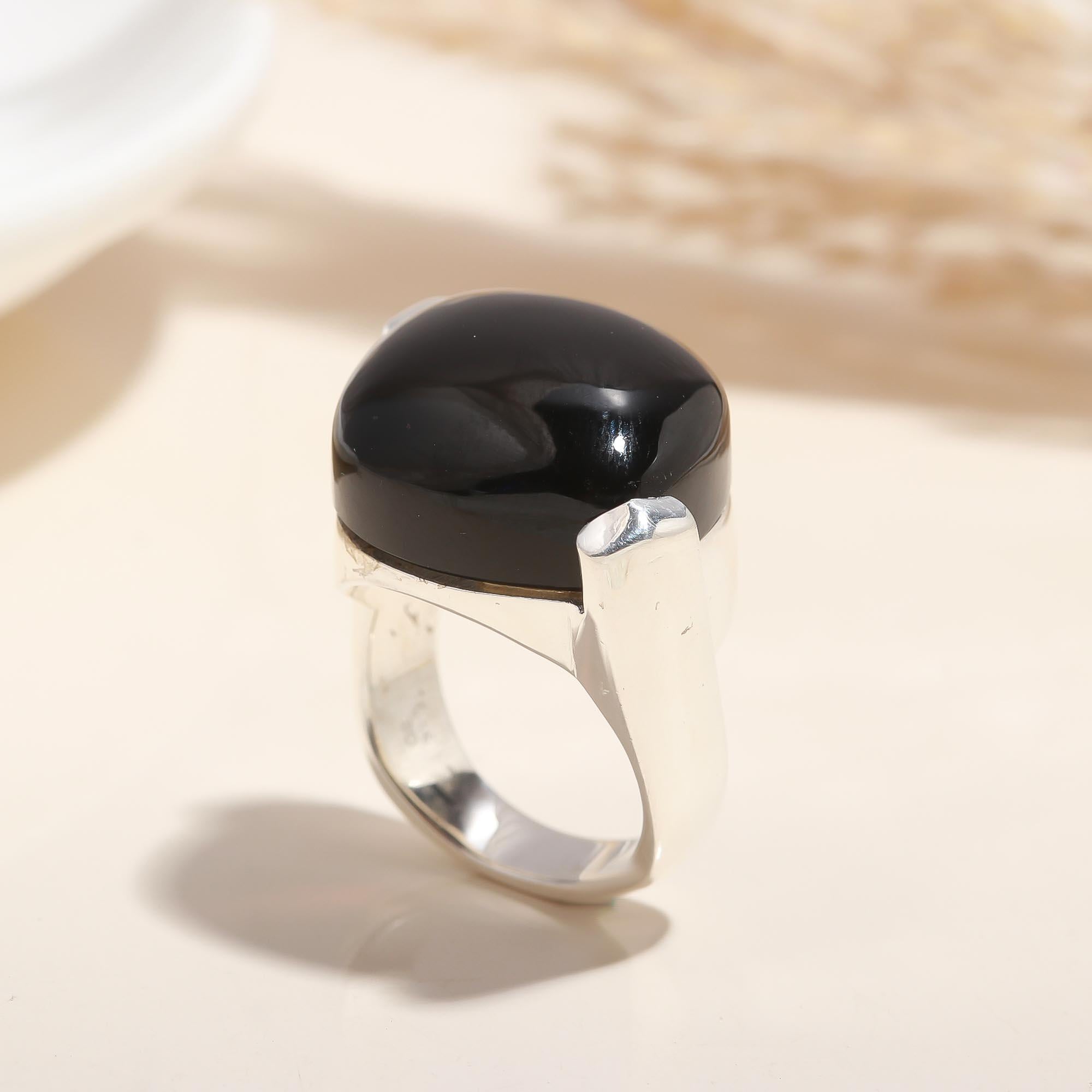 925 Silver Black Onyx Ring
