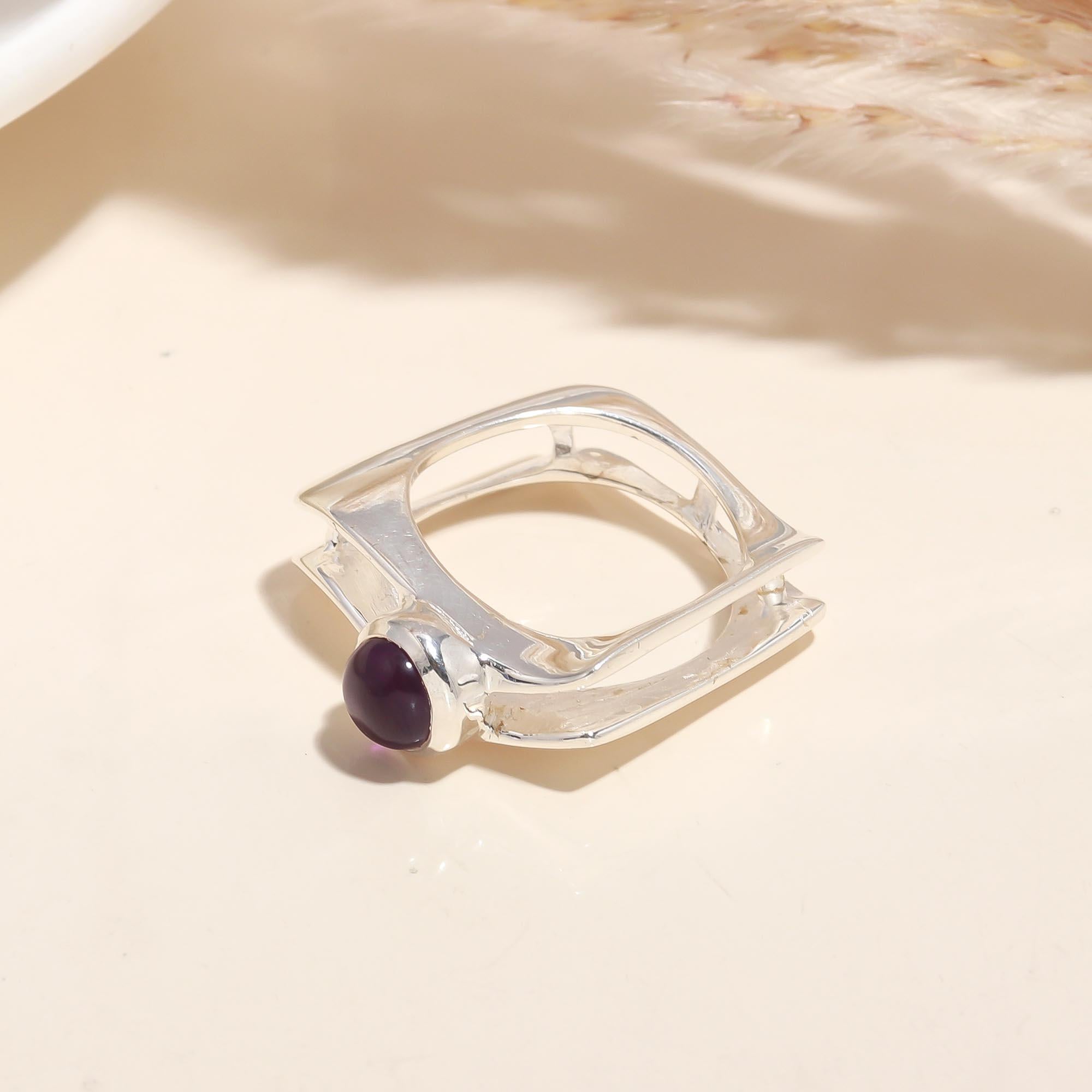 925 Silver Amethyst Ring