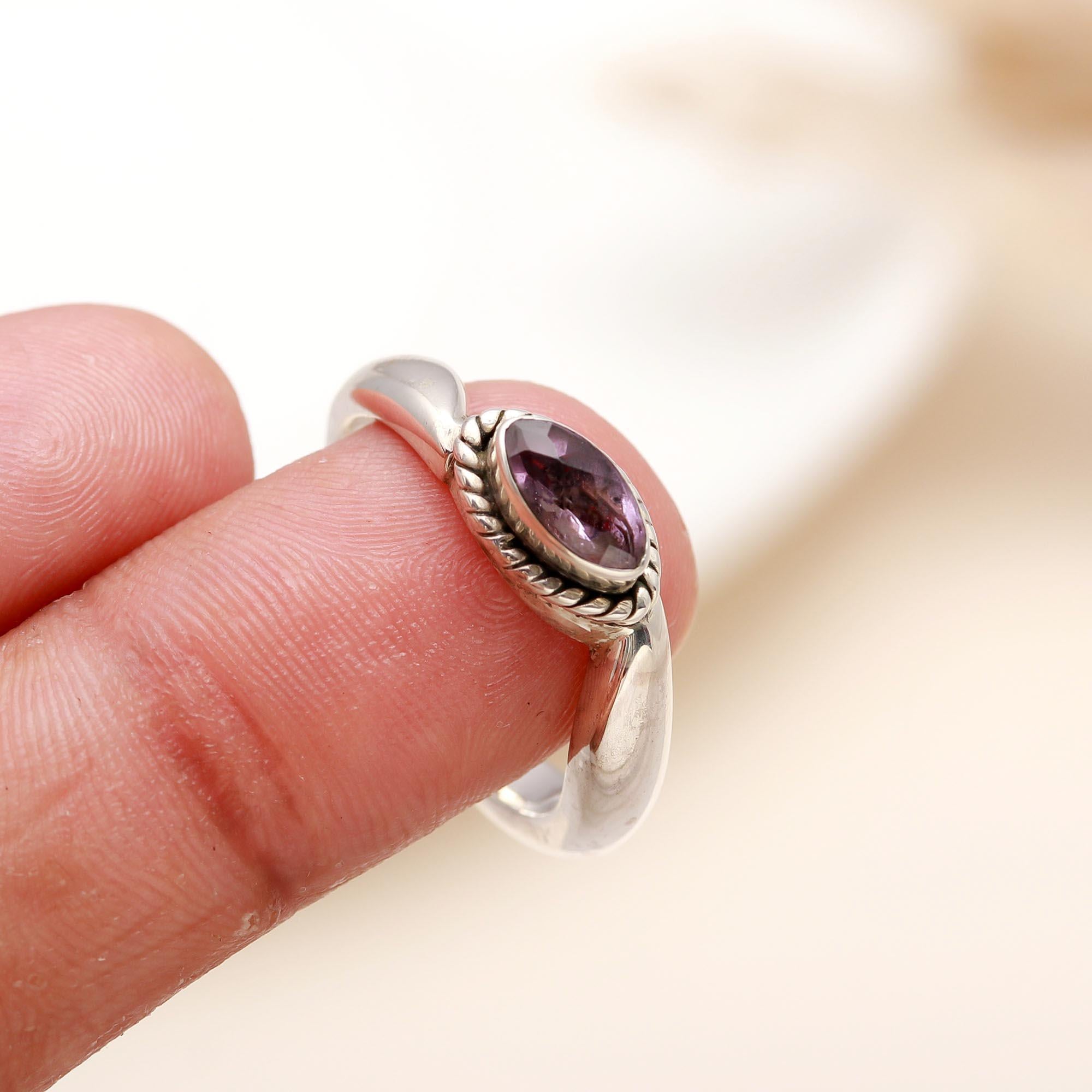 925 Silver Amethyst Ring