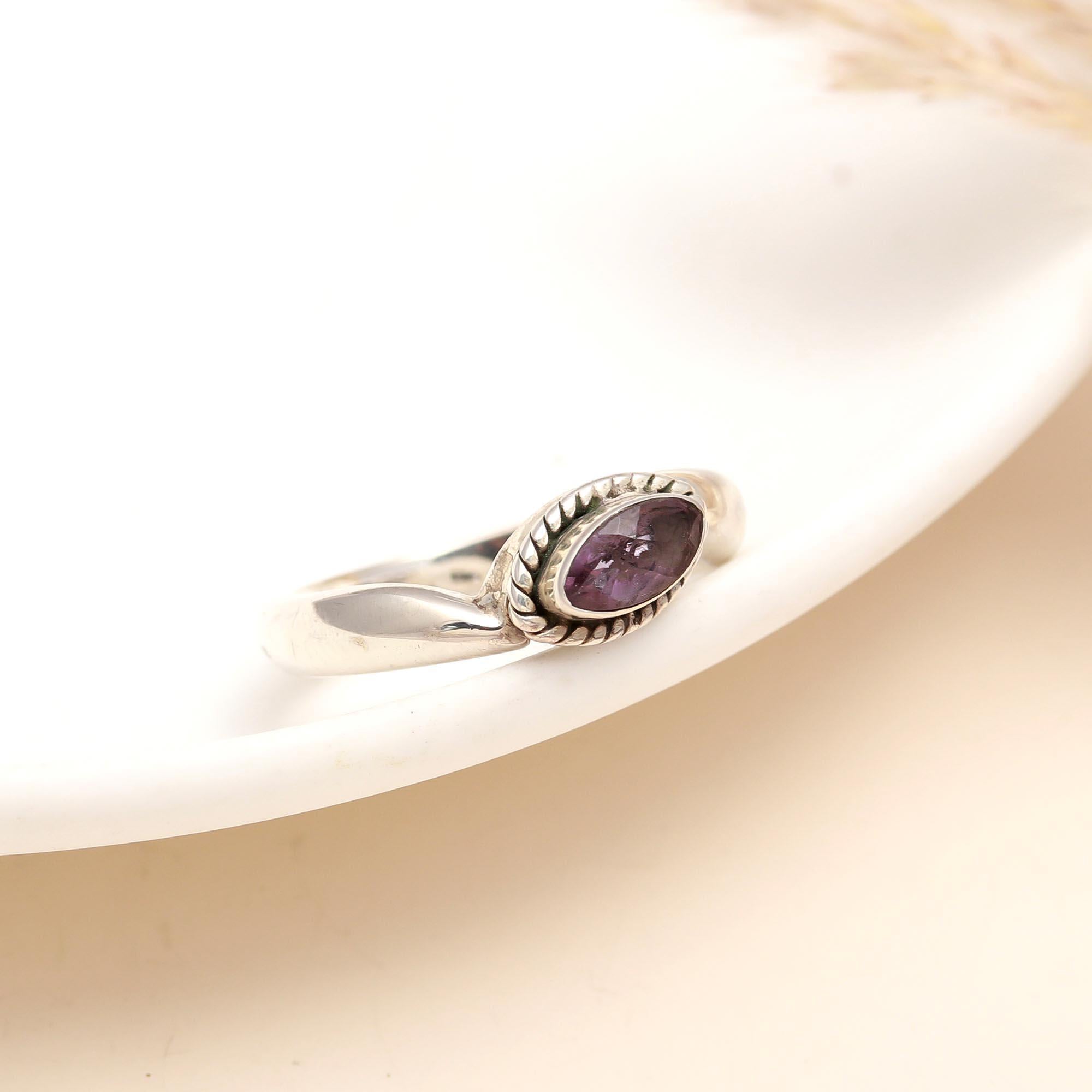 925 Silver Amethyst Ring