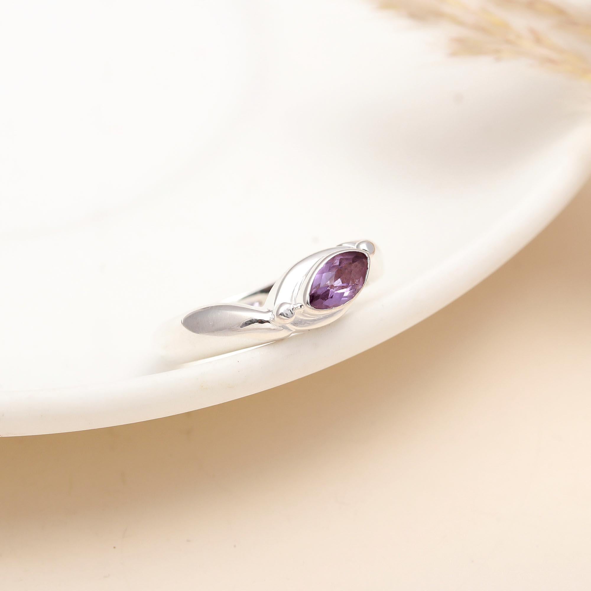 925 Silver Amethyst Ring