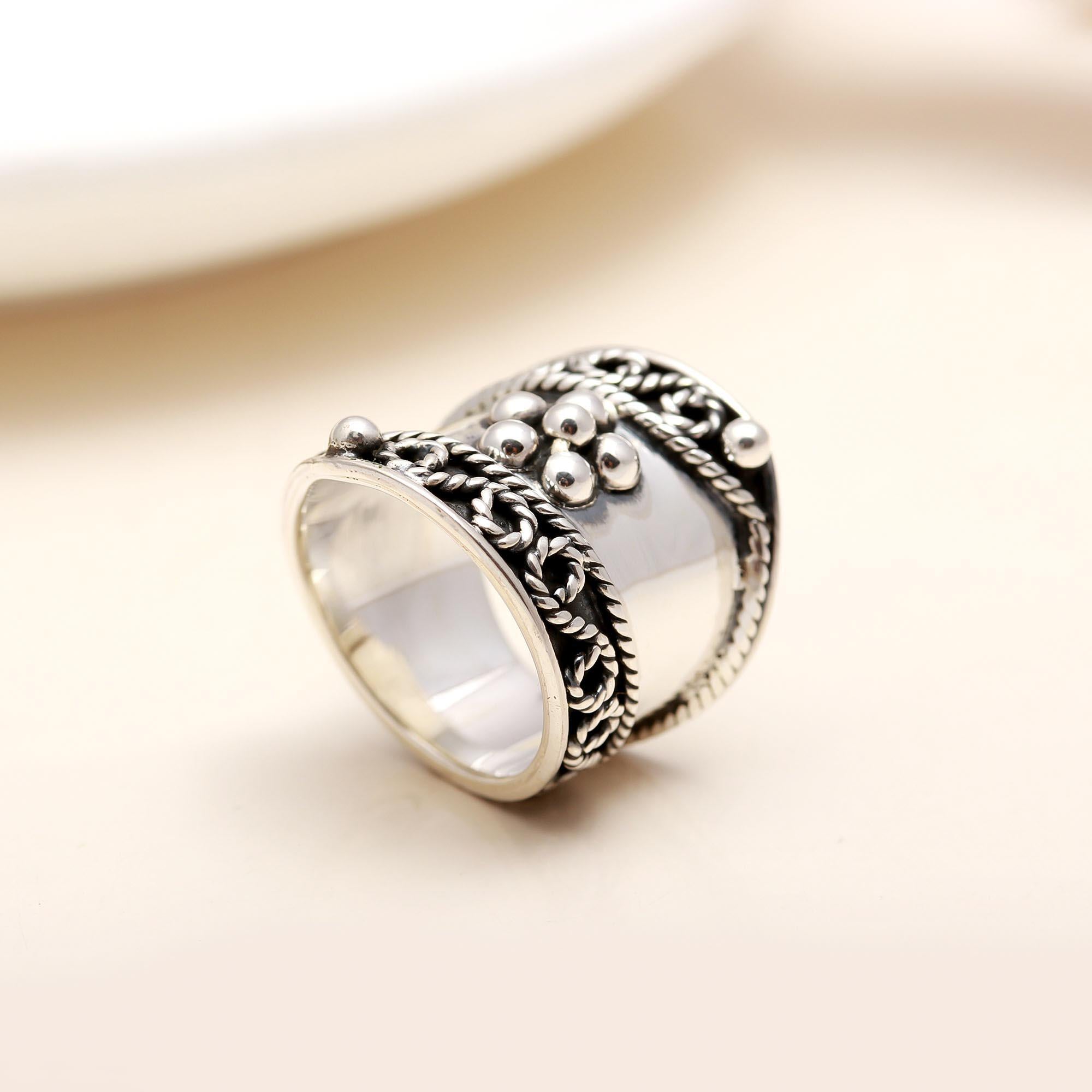 925 Silver Wide Band Ring