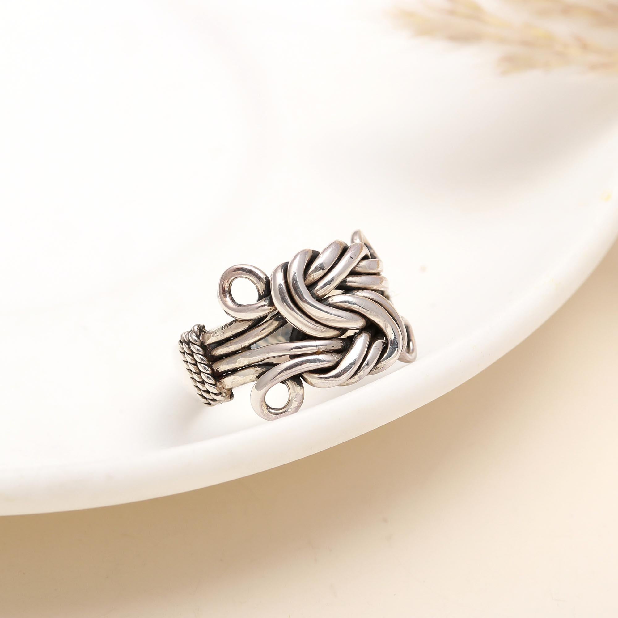 The Eternal Knot: Silver Celtic Style Ring