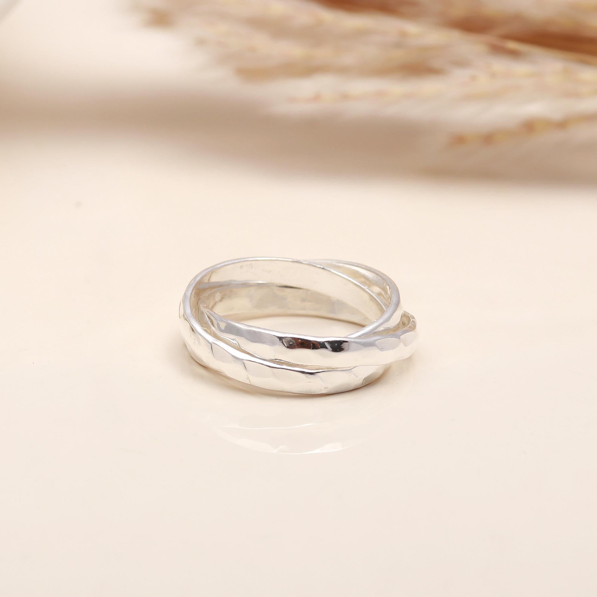 925 Silver Hammered Band Ring