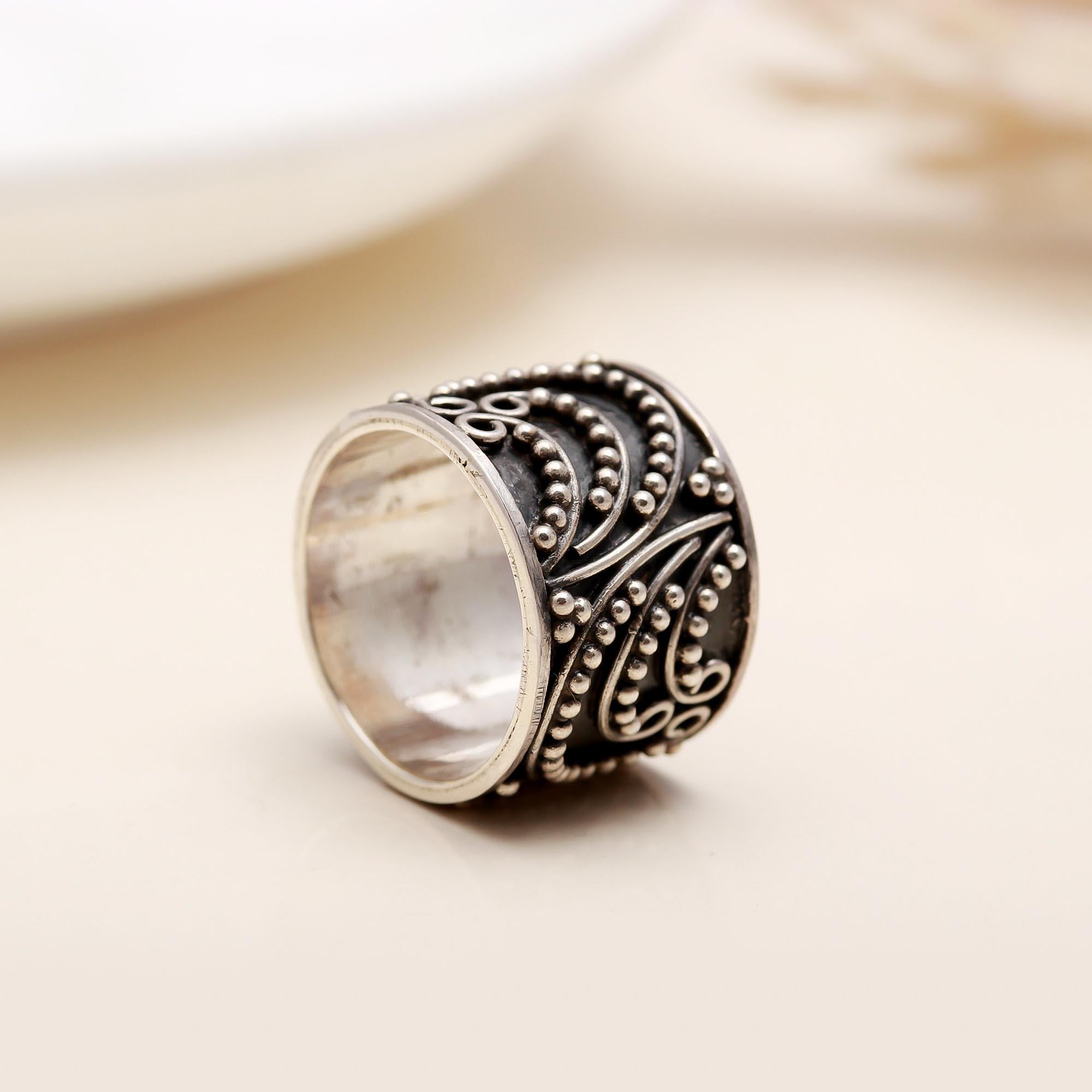 925 Silver Wide Band Ring