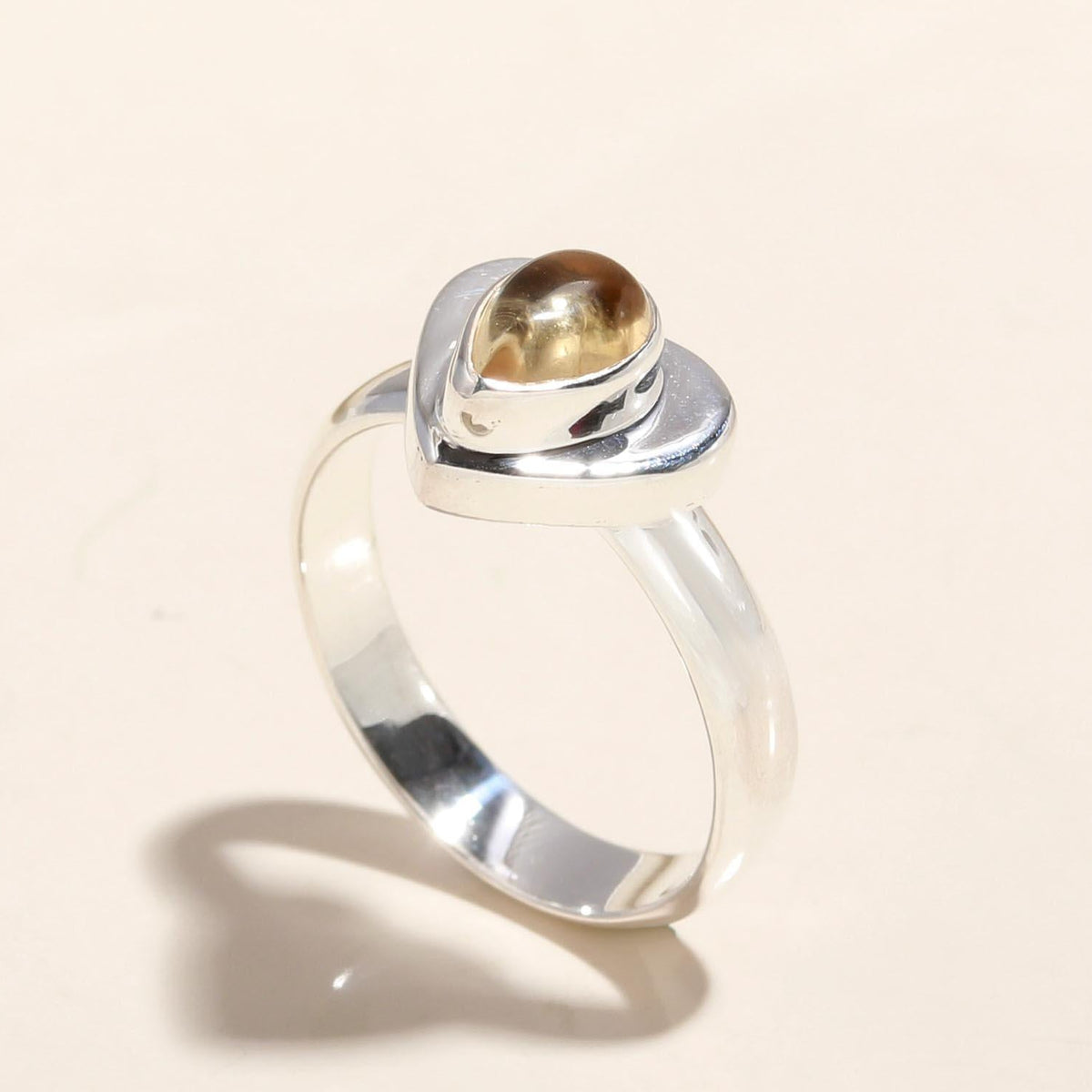 925 Sterling Silver Citrine Ring
