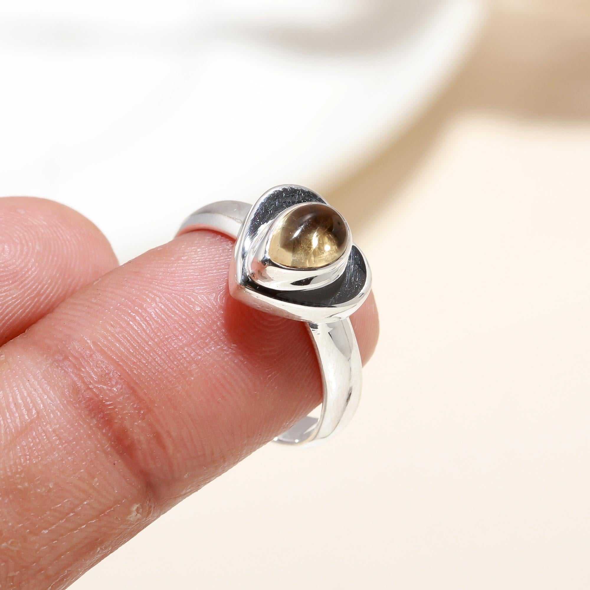925 Silver Citrine Ring