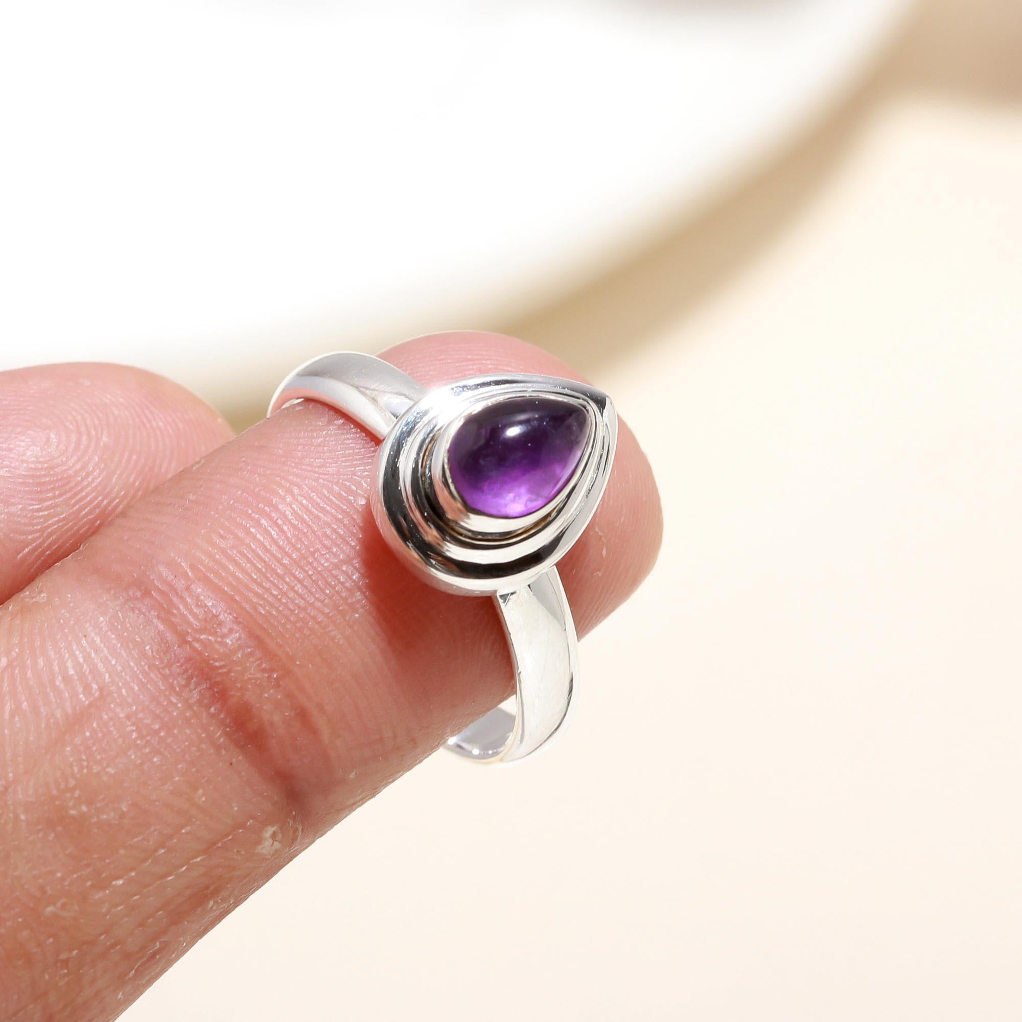 925 Silver Amethyst Ring