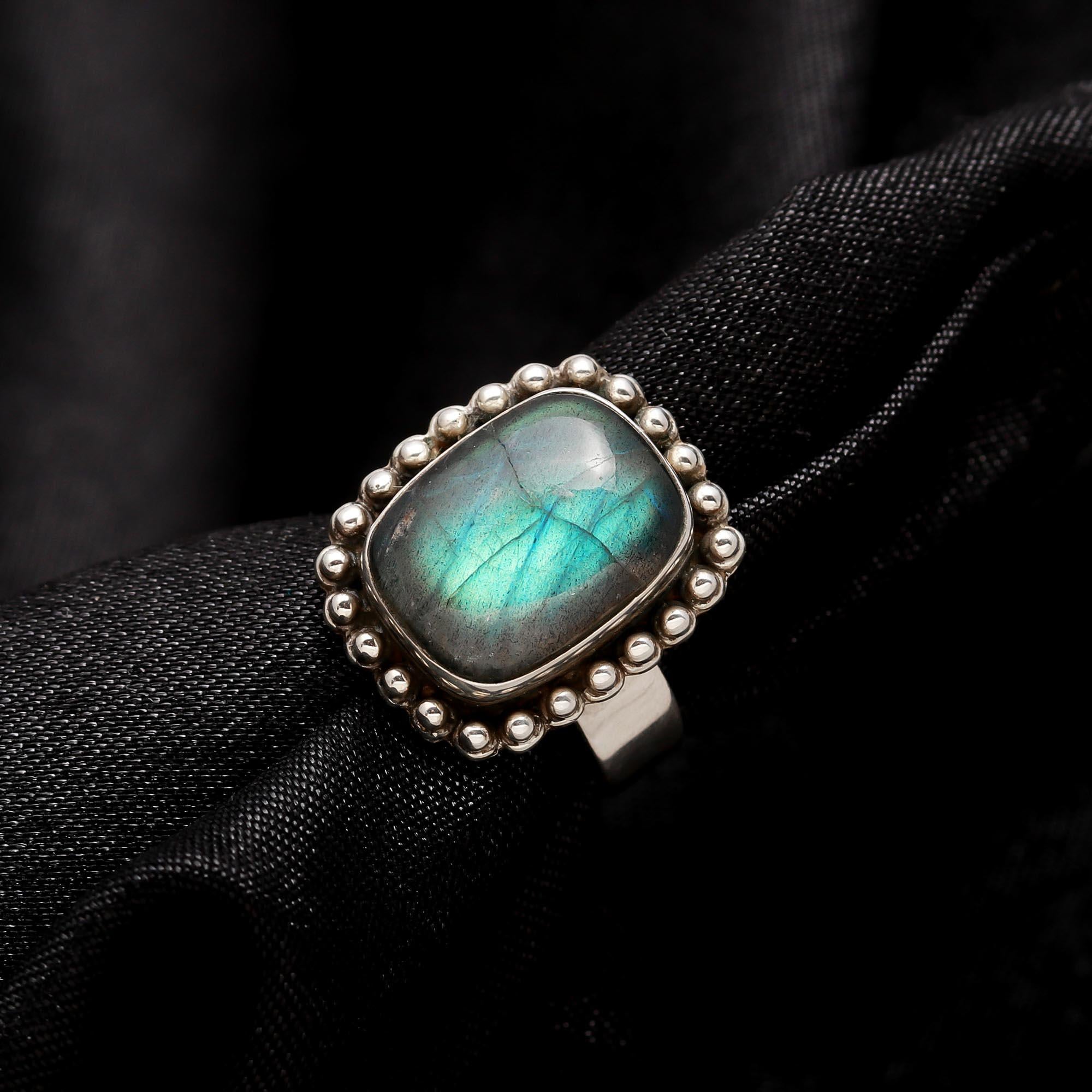925 Silver Labradorite Ring