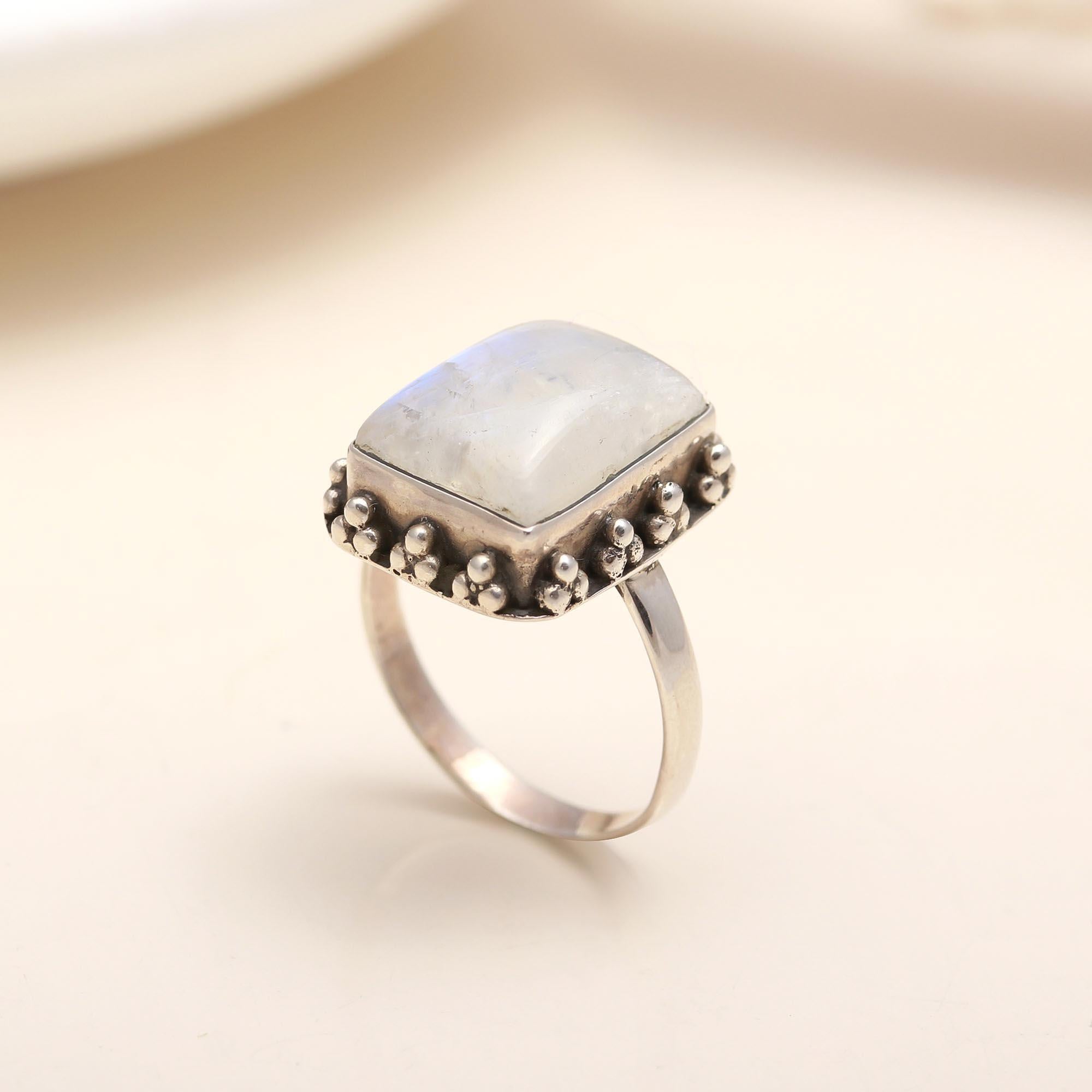 925 Silver Moonstone Ring