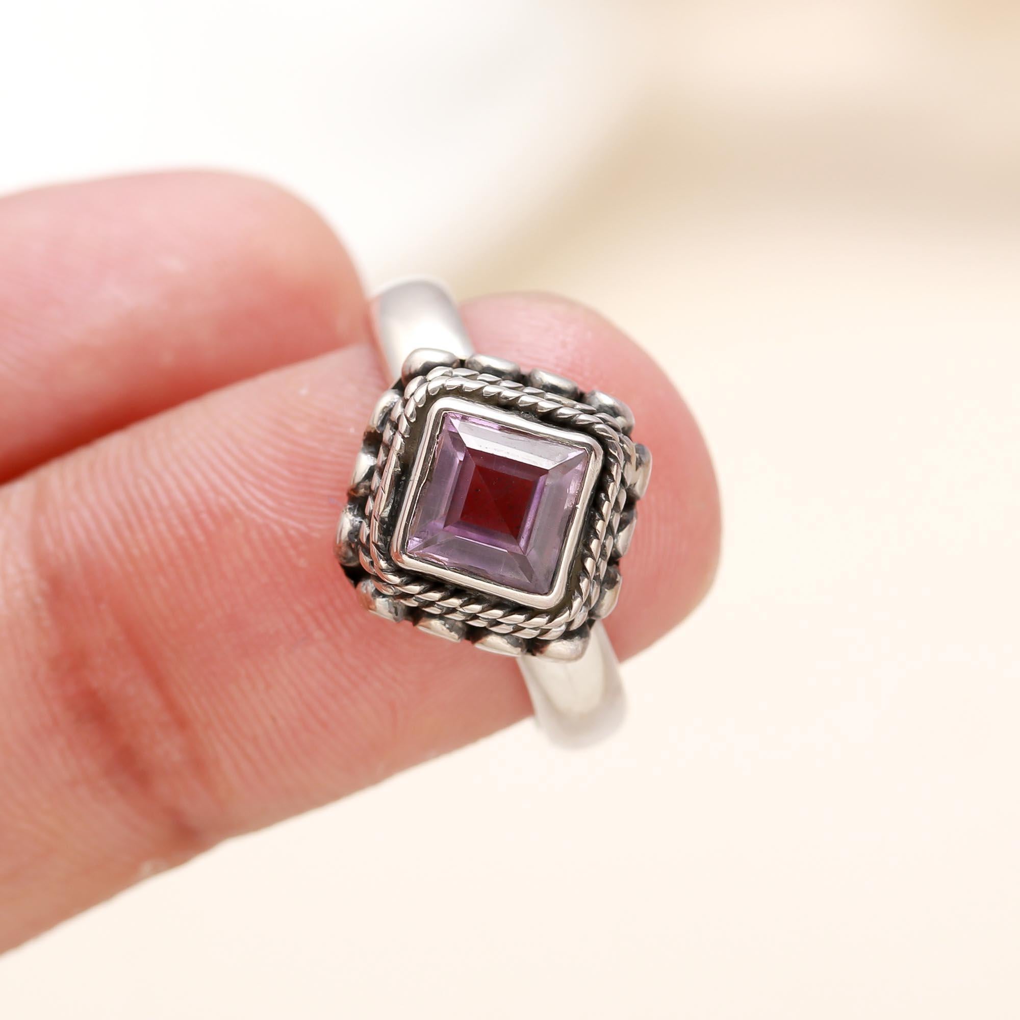 925 Silver Amethyst Ring